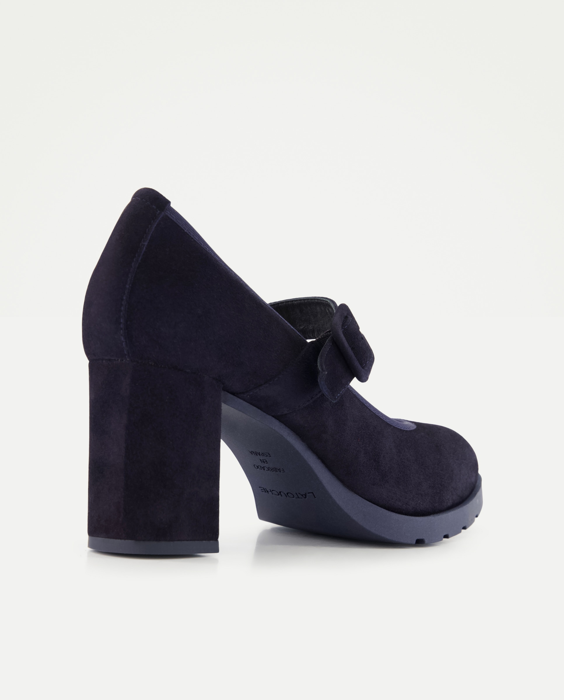 Zapato de mujer tacón elástico piso goma - Latouche Comfort - 400 Azul 400 Azul-3