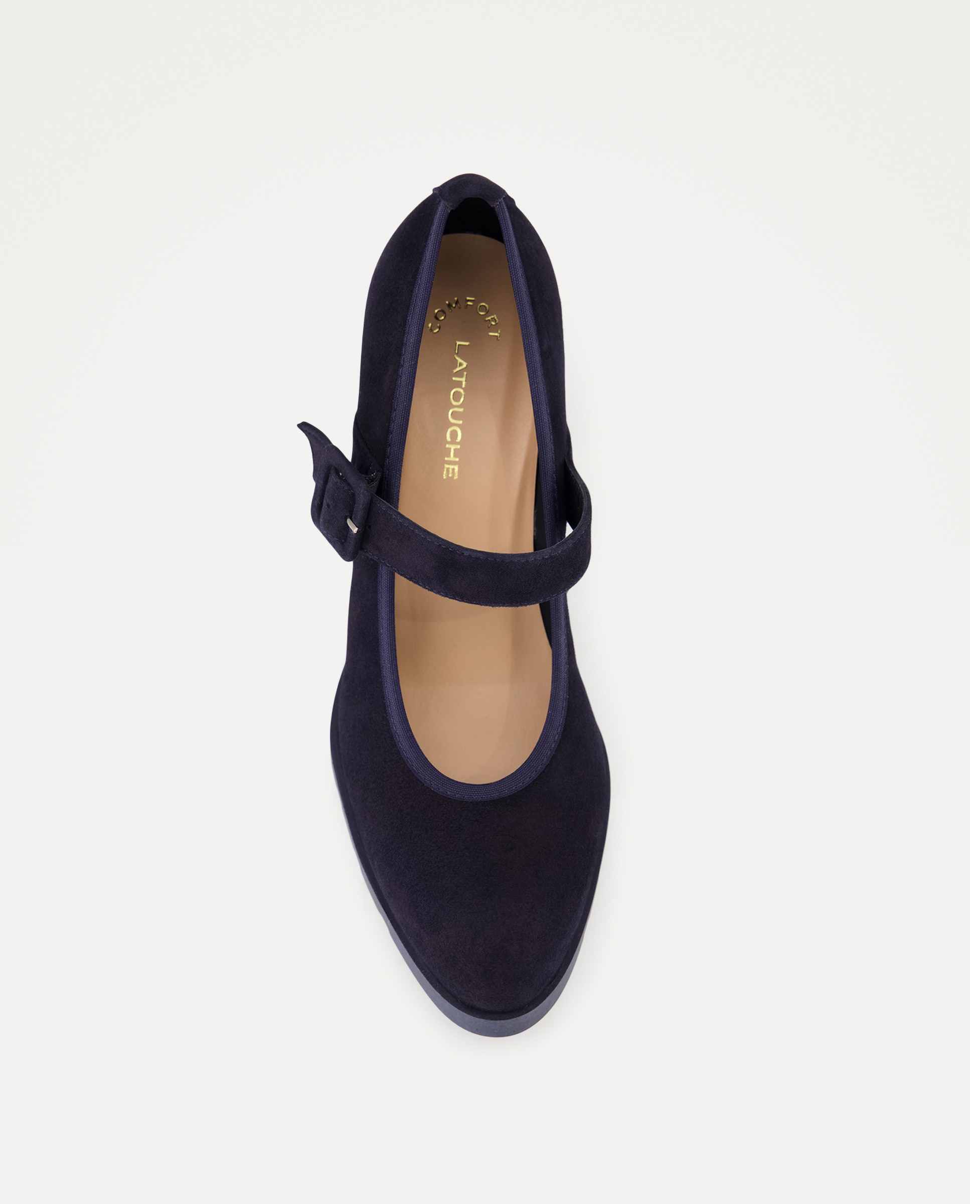 Zapato de mujer tacón elástico piso goma - Latouche Comfort - 400 Azul 400 Azul-4