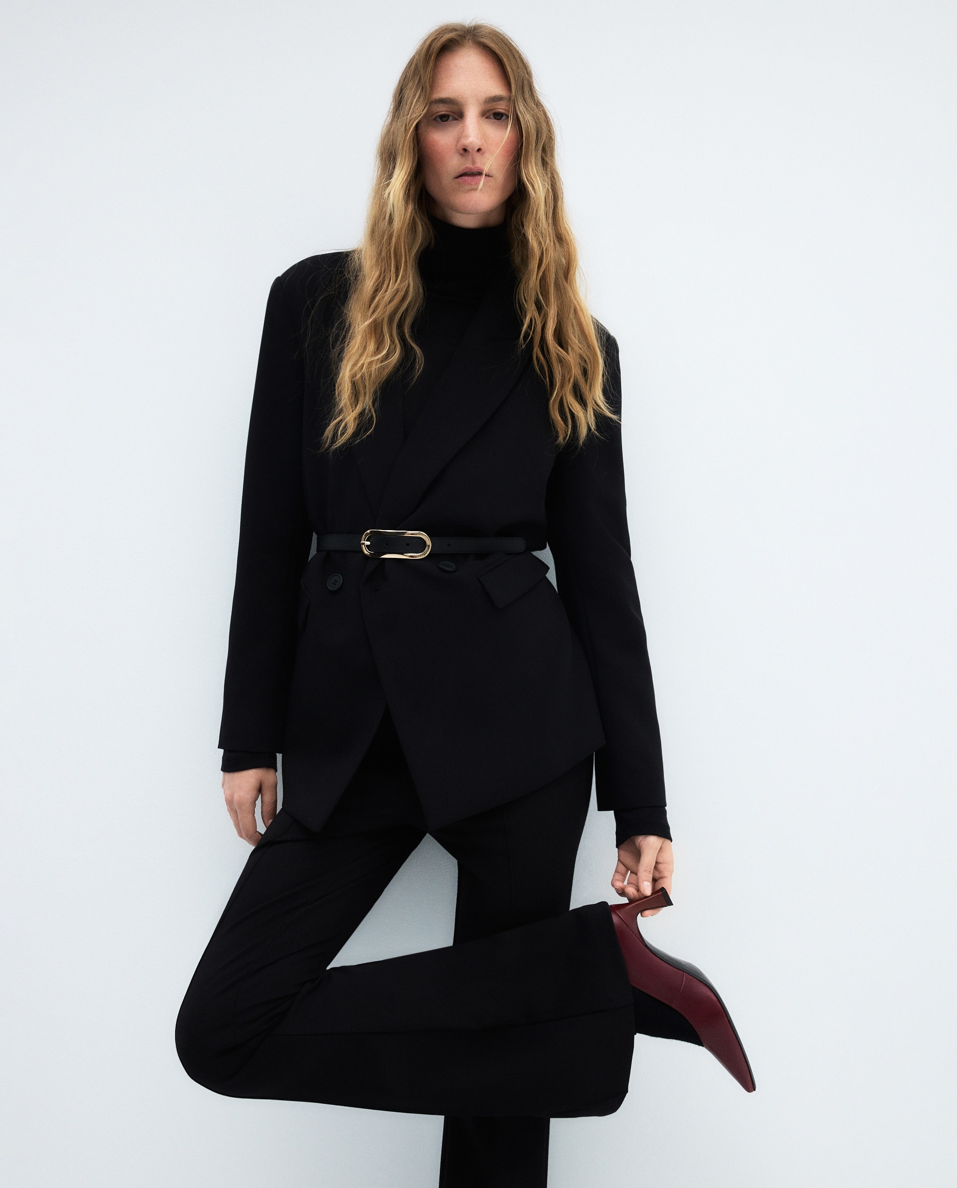 Sapatos de Salto Bordeaux-6