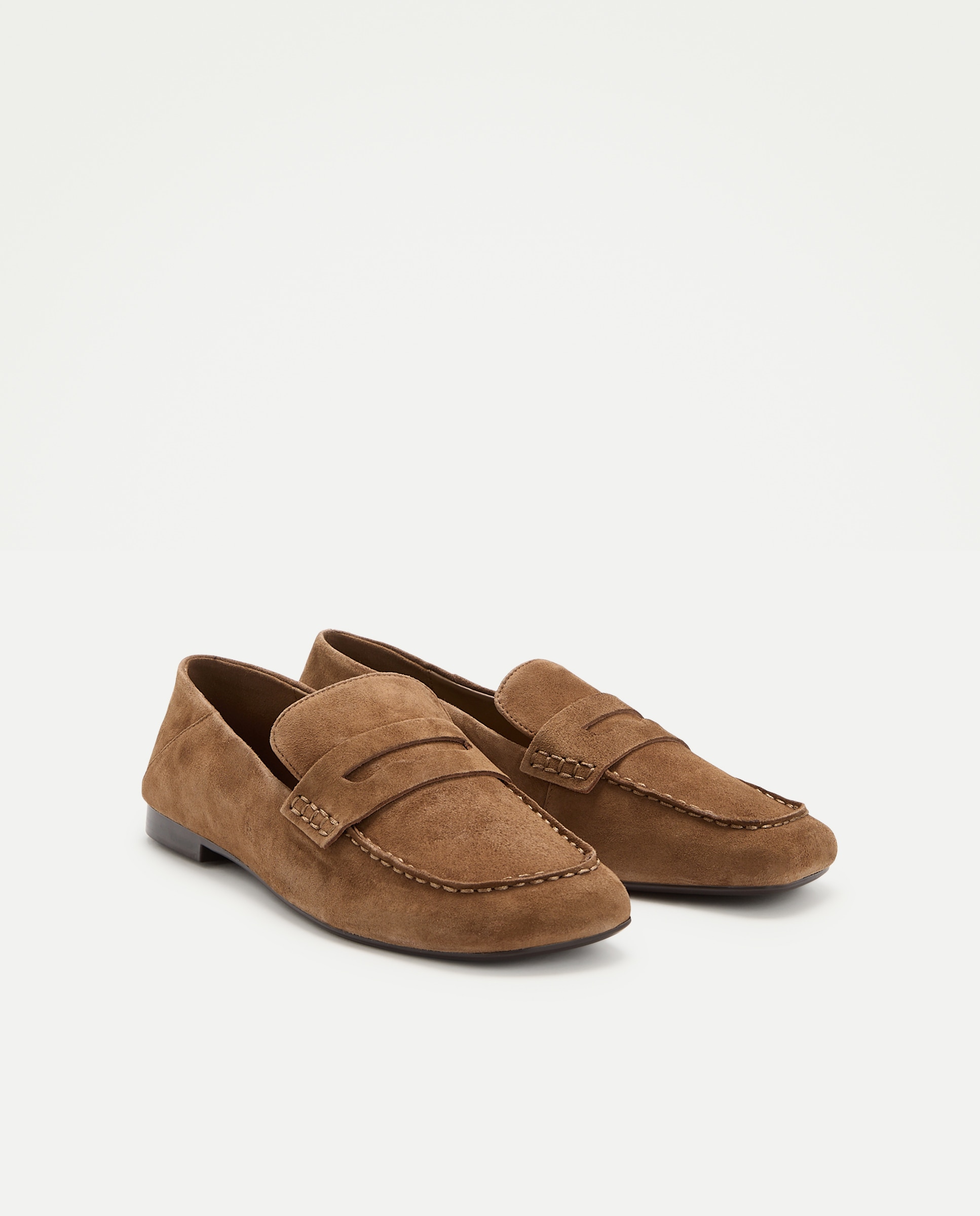 Mocassins Rasos com Travessão 740 Tabaco-2