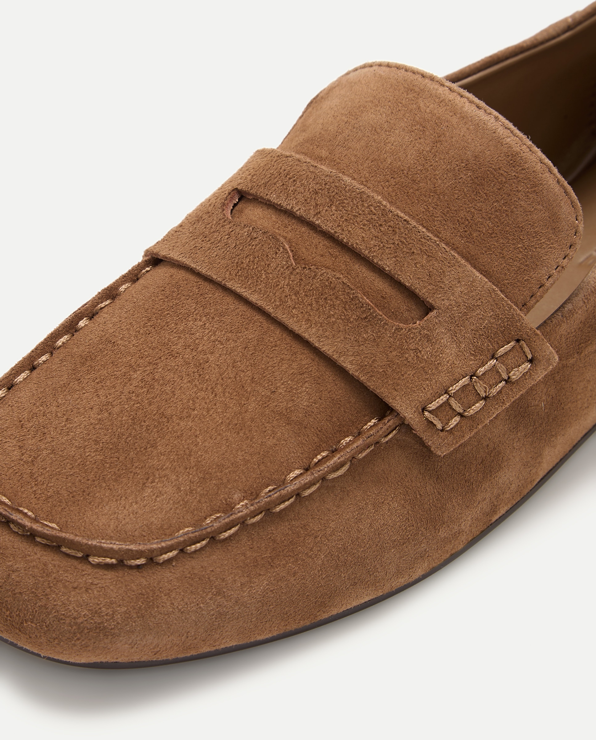 Mocassins Rasos com Travessão 740 Tabaco-5