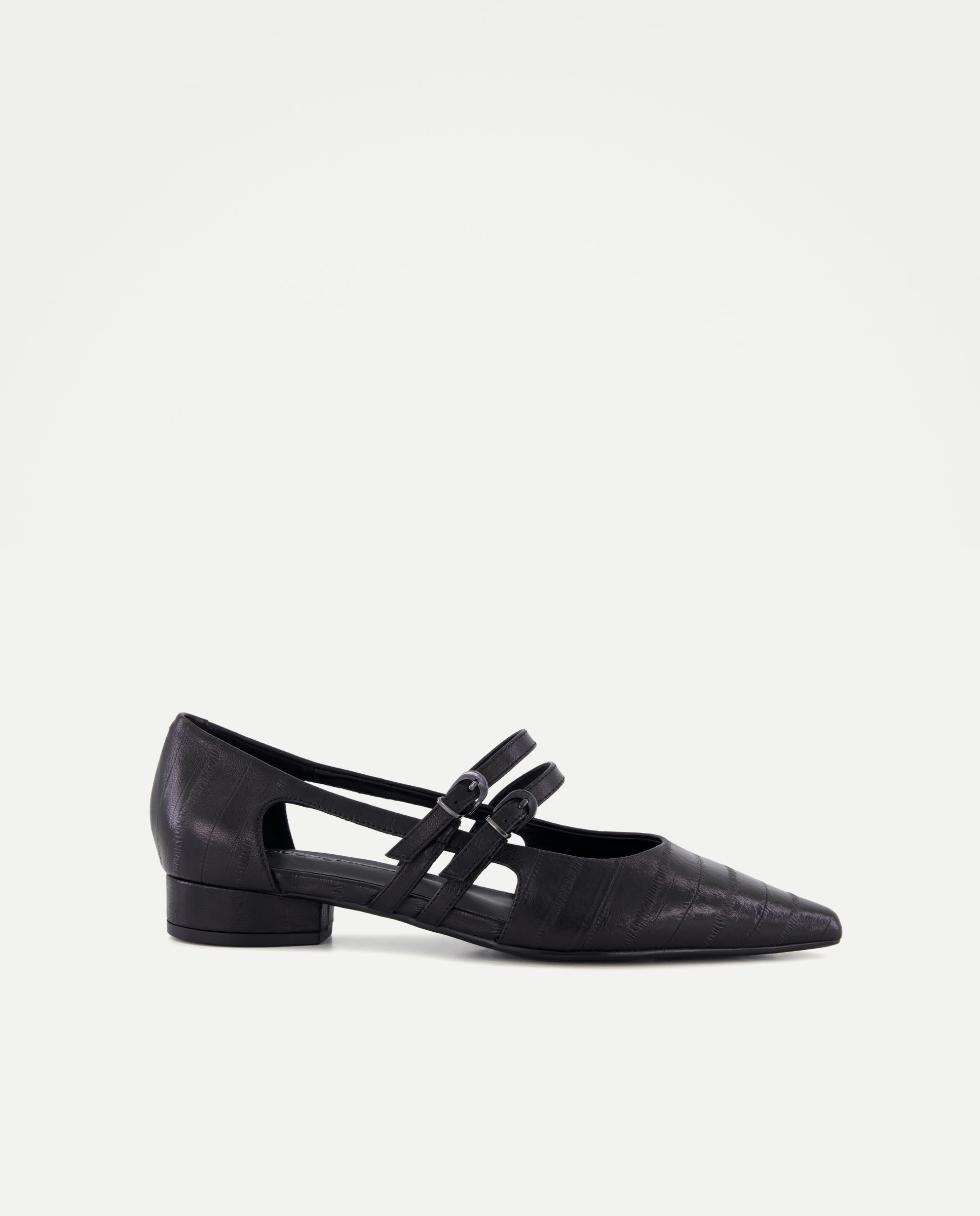Merceditas planas de mujer con abertura lateral - Latouche - Negro Negro-1