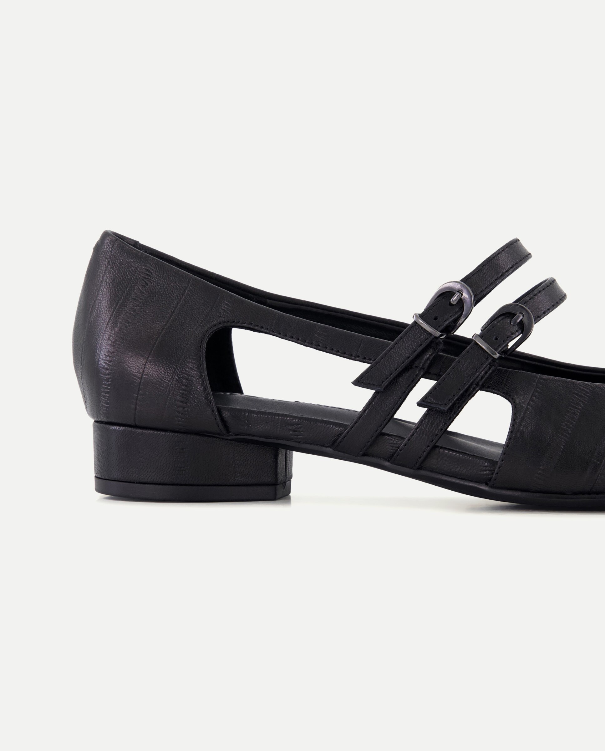 Merceditas planas de mujer con abertura lateral - Latouche - Negro Negro-5