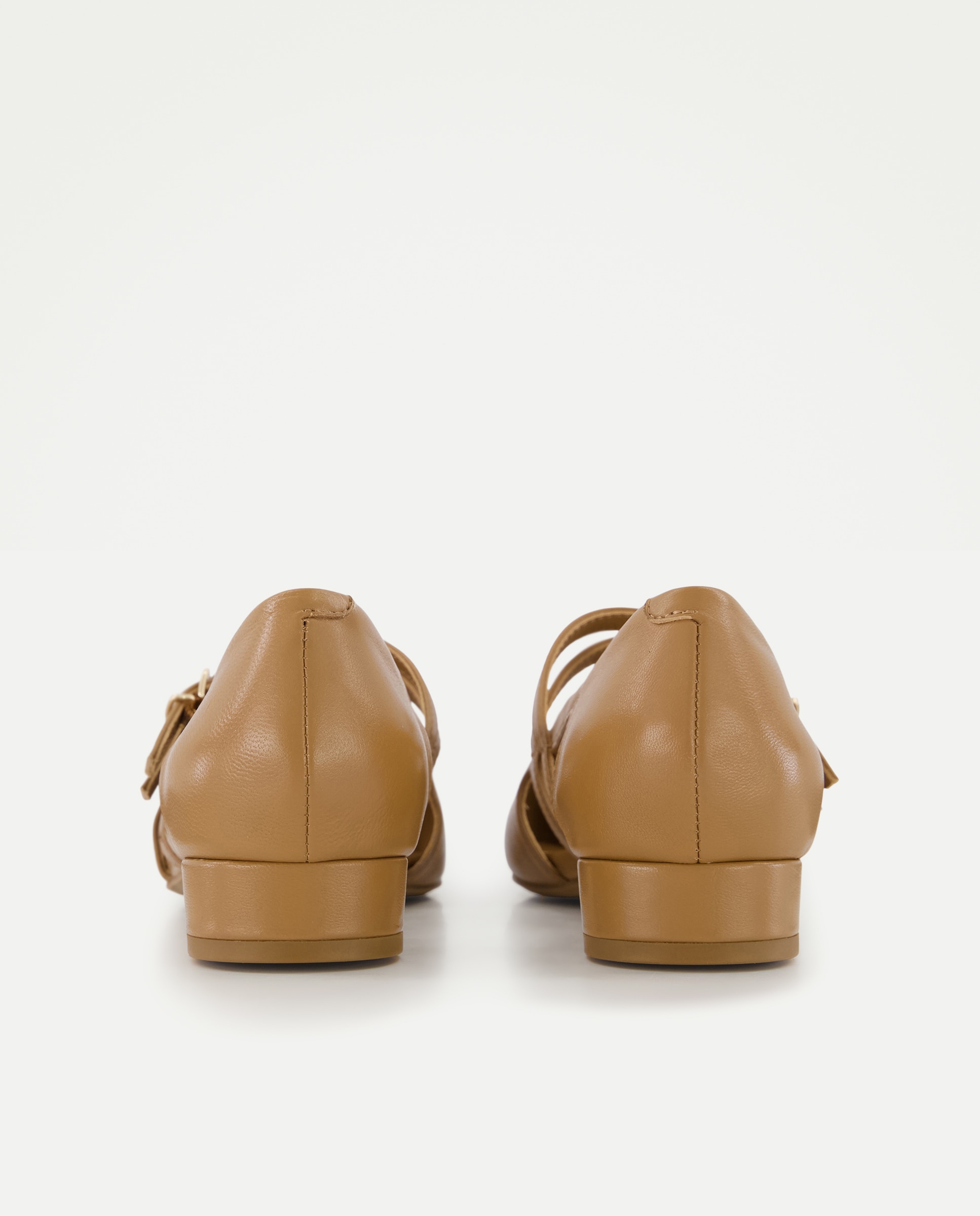 Sapatos de Presilha Rasos com Abertura Lateral 730 Camel-3