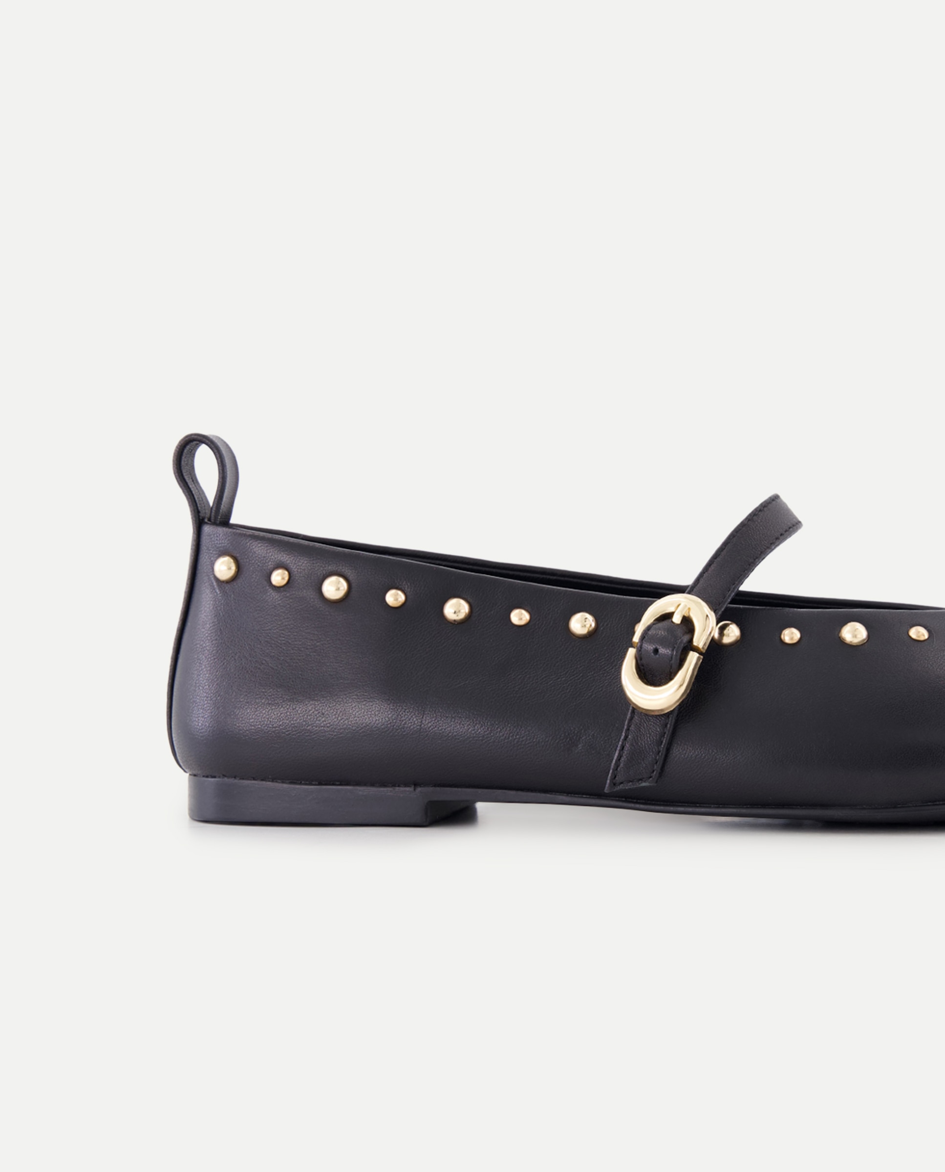 Zapato plano, mercedita tachas - Latouche - Negro Negro-5