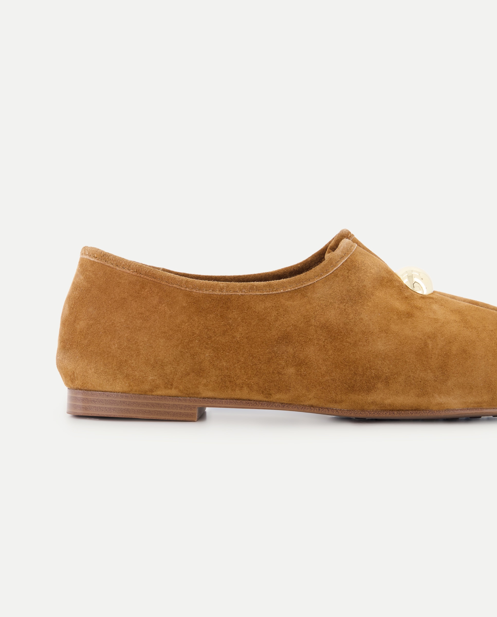 Sapatos Rasos com Detalhe Central 730 Camel-5