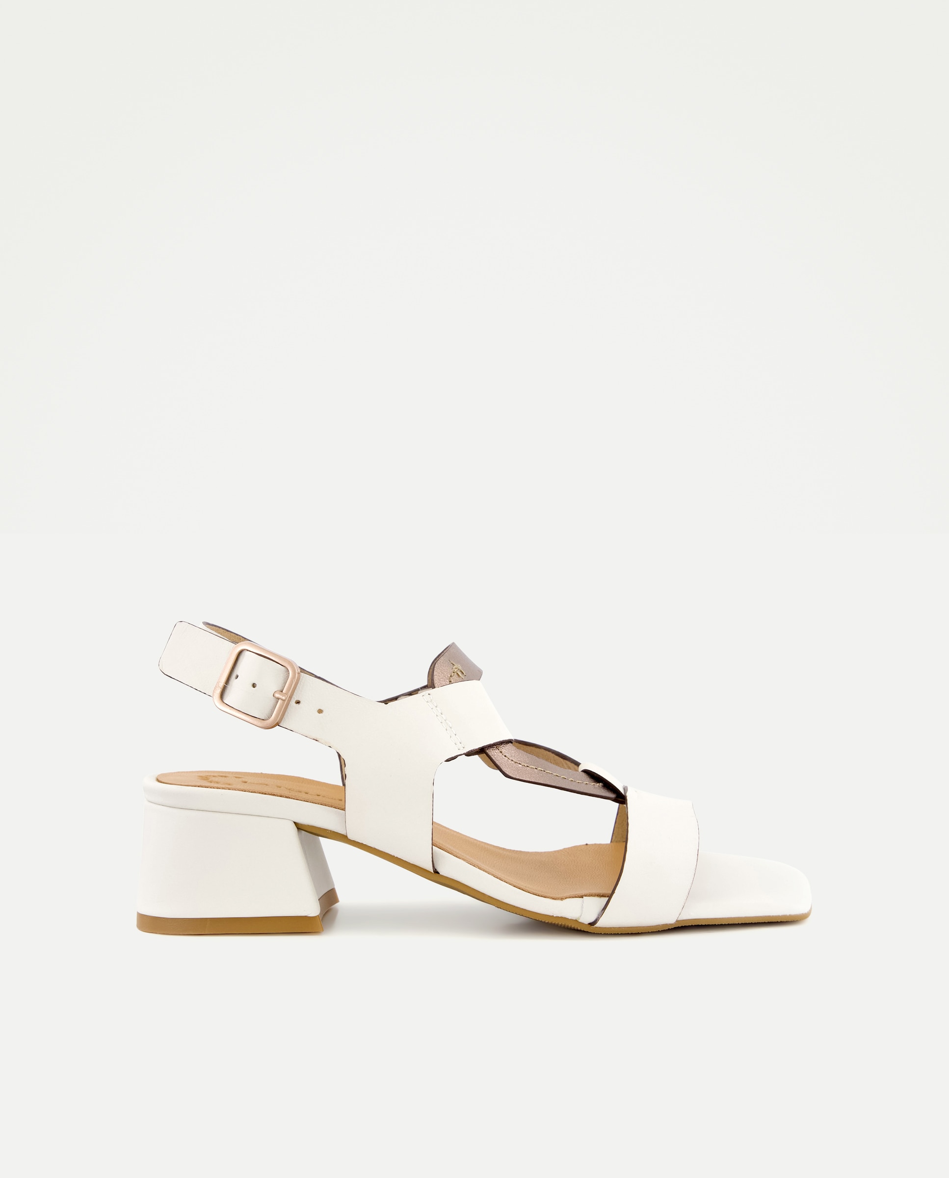 Sandalia de mujer tacón multipieza - LT Comfort - Blanco Blanco-1