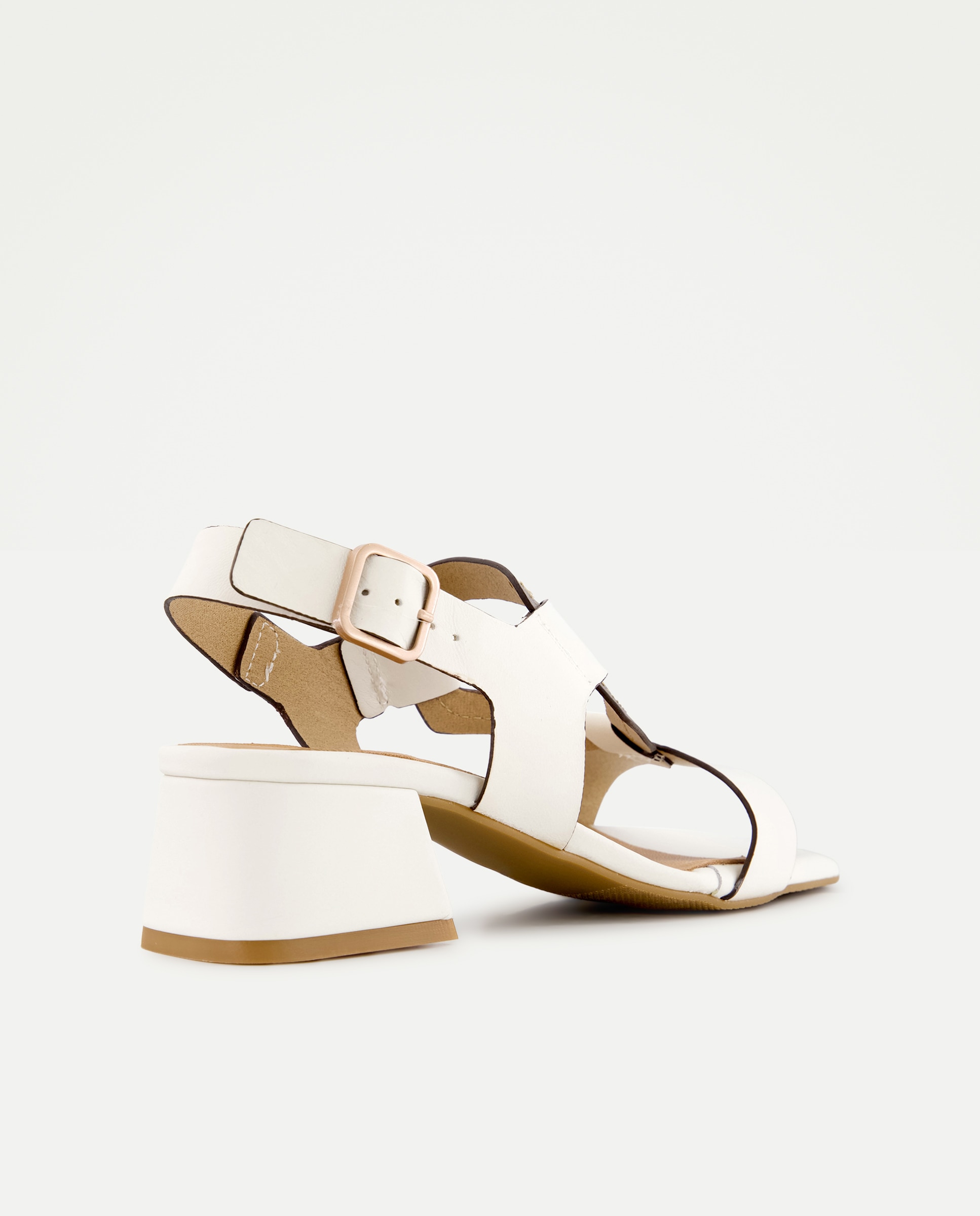 Sandalia de mujer tacón multipieza - LT Comfort - Blanco Blanco-3