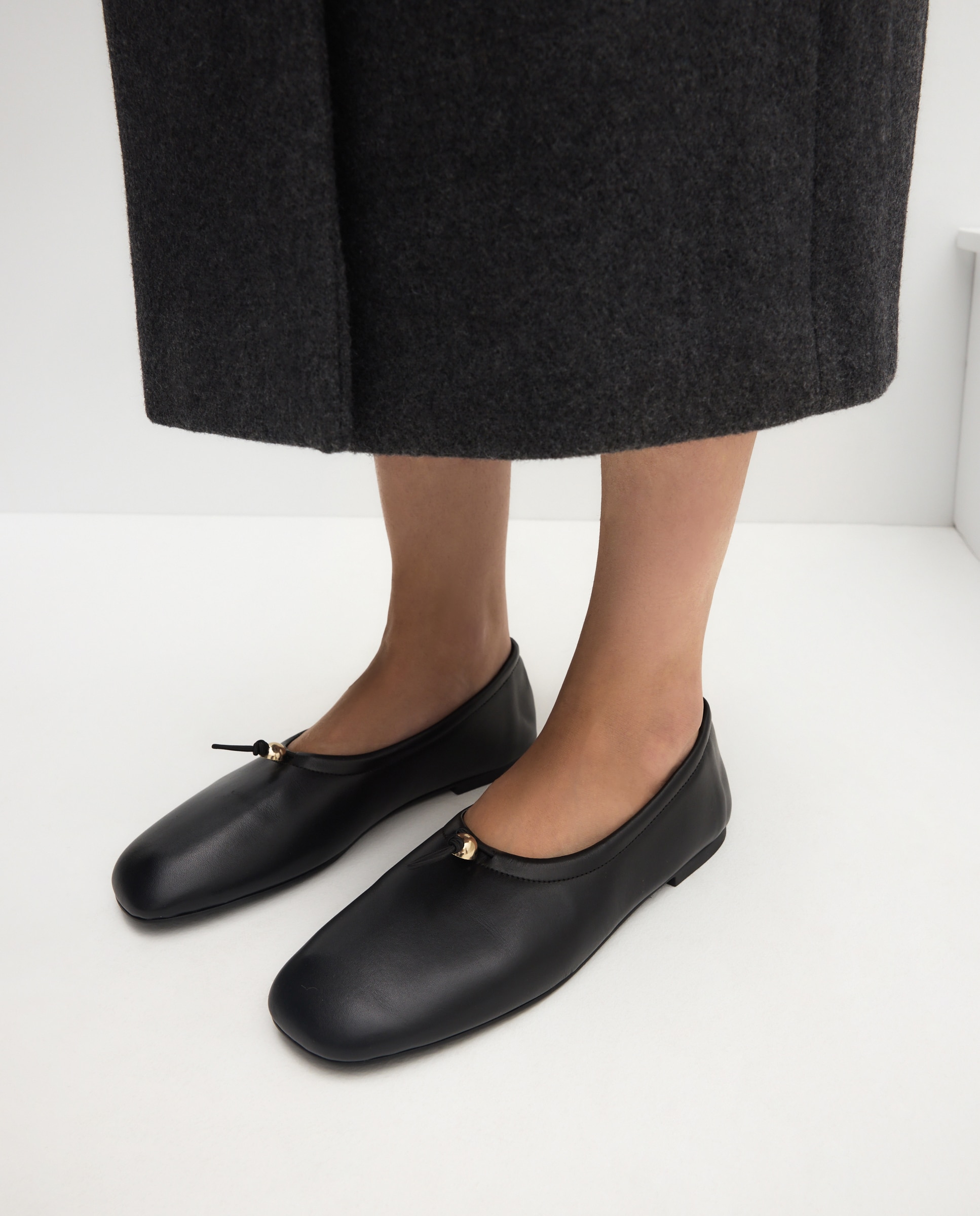 Zapato plano bailarina de mujer hueco subido - Latouche - Negro Negro-6