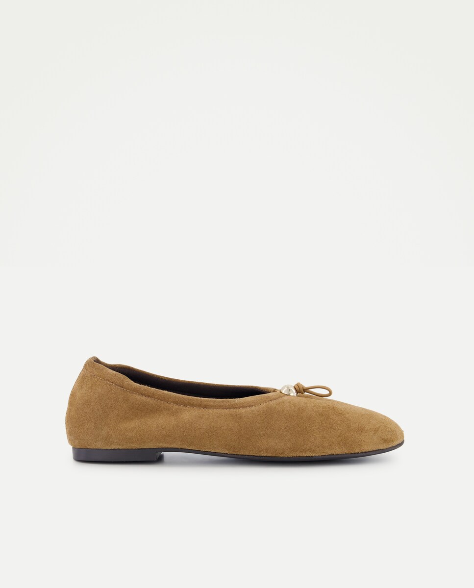 Imagen 1 de Zapato plano bailarina de mujer hueco subido 730 Camel