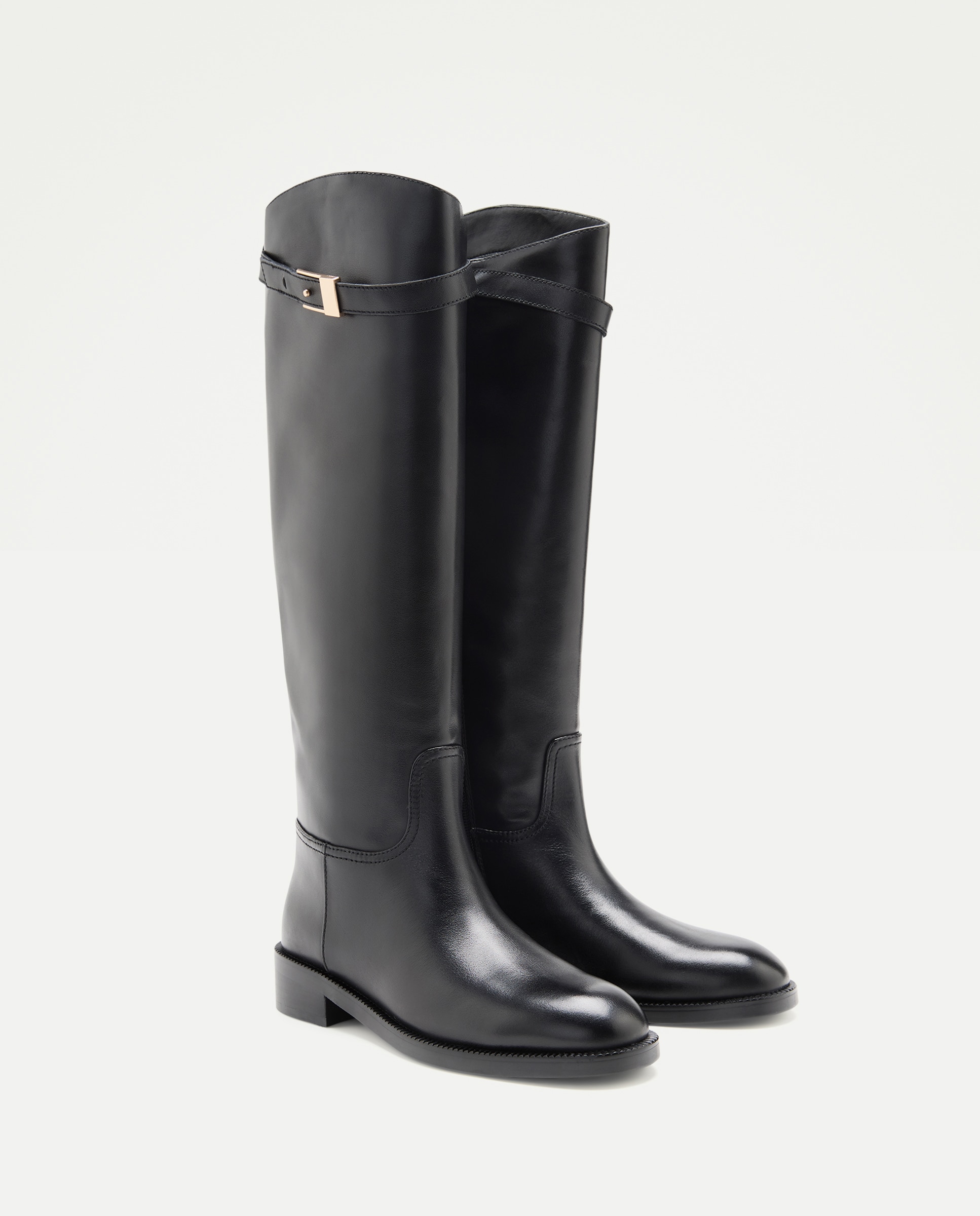 Imagen 2 de Botas planas de mujer estilo amazona - Latouche - Negro Negro