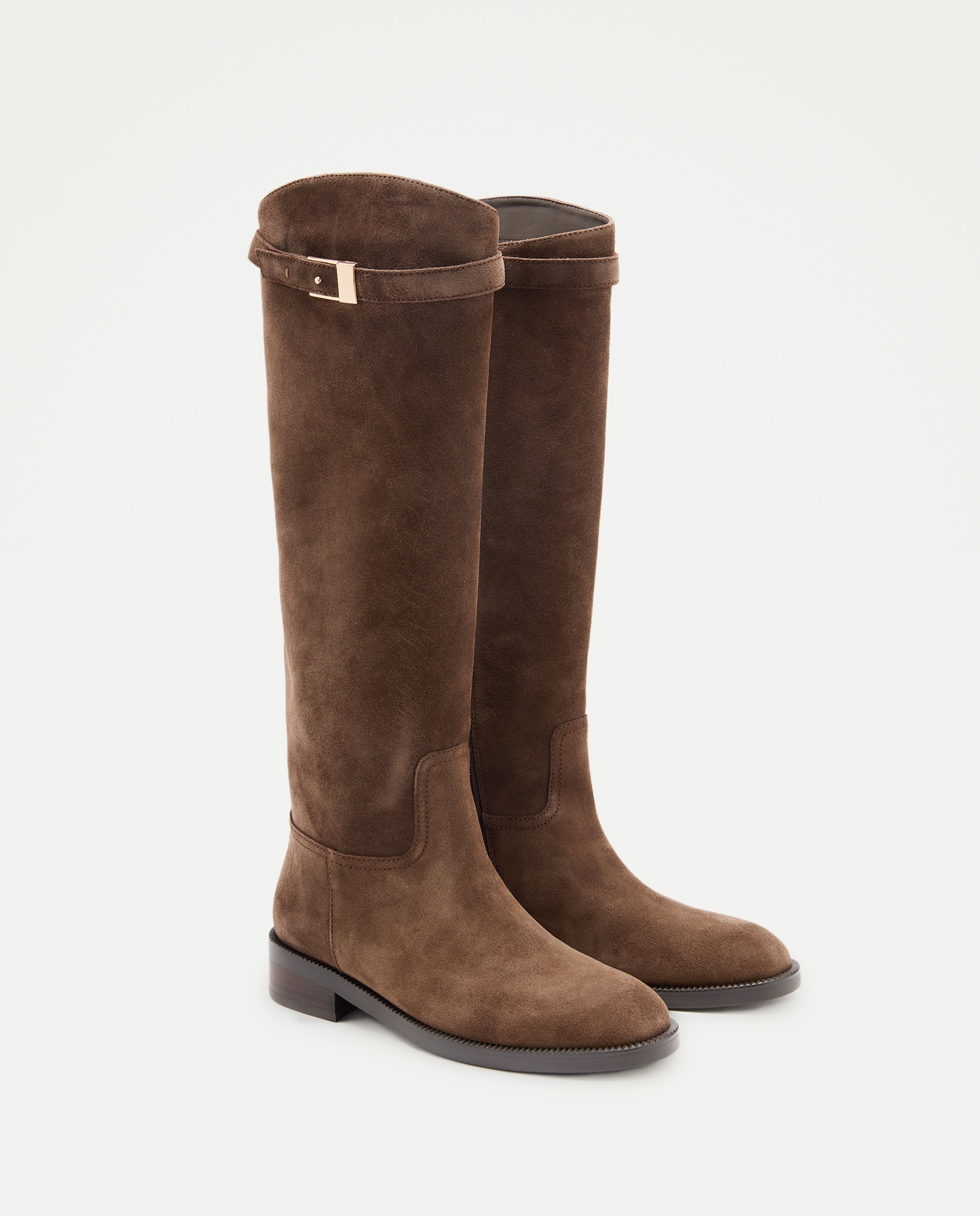 Imagen 2 de Botas planas de mujer estilo amazona - Latouche - Marrón Marrón