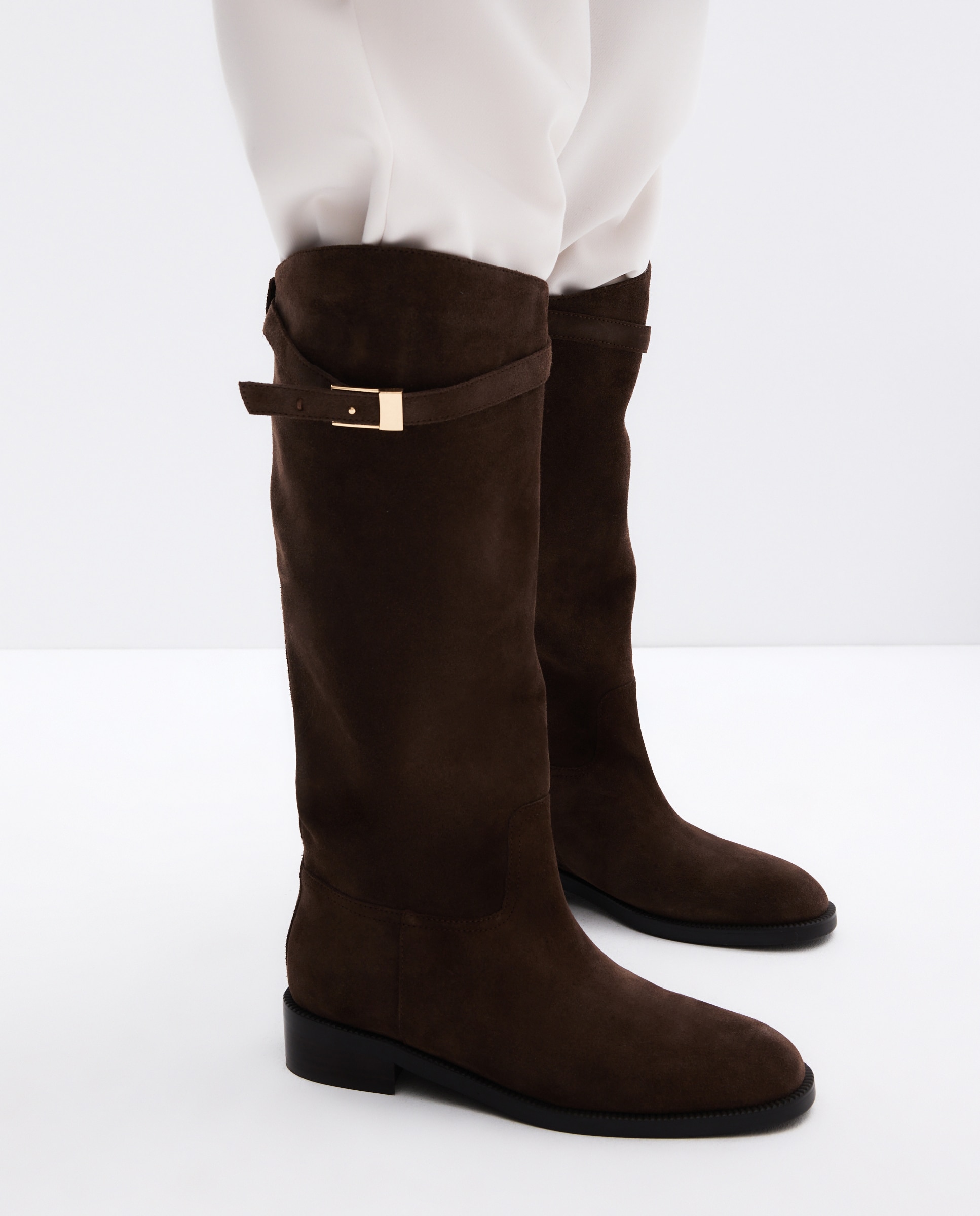 Imagen 5 de Botas planas de mujer estilo amazona - Latouche - Marrón Marrón