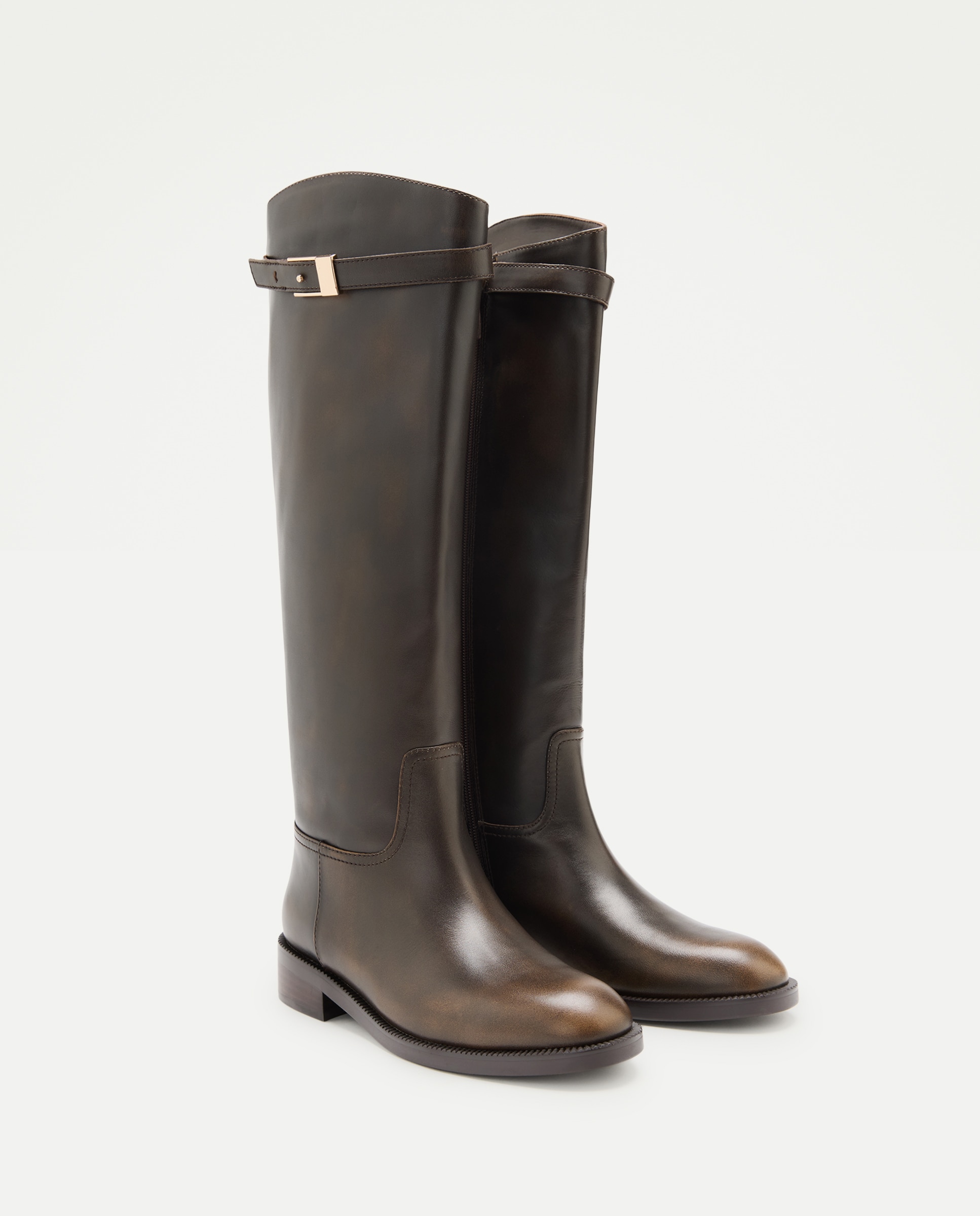 Botas Rasas Estilo Amazona 740 Tabaco-2