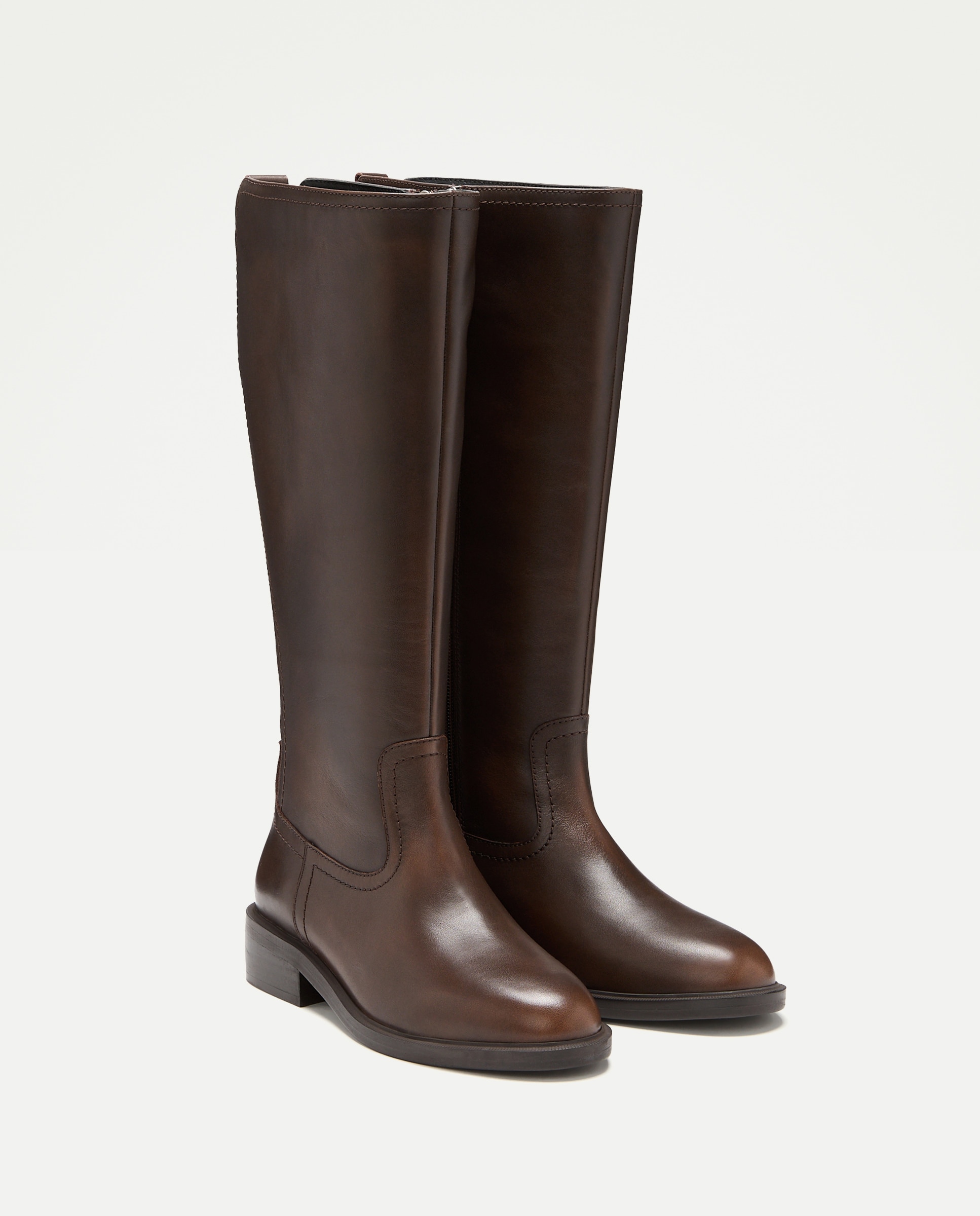Botas com Salto Castanho-2
