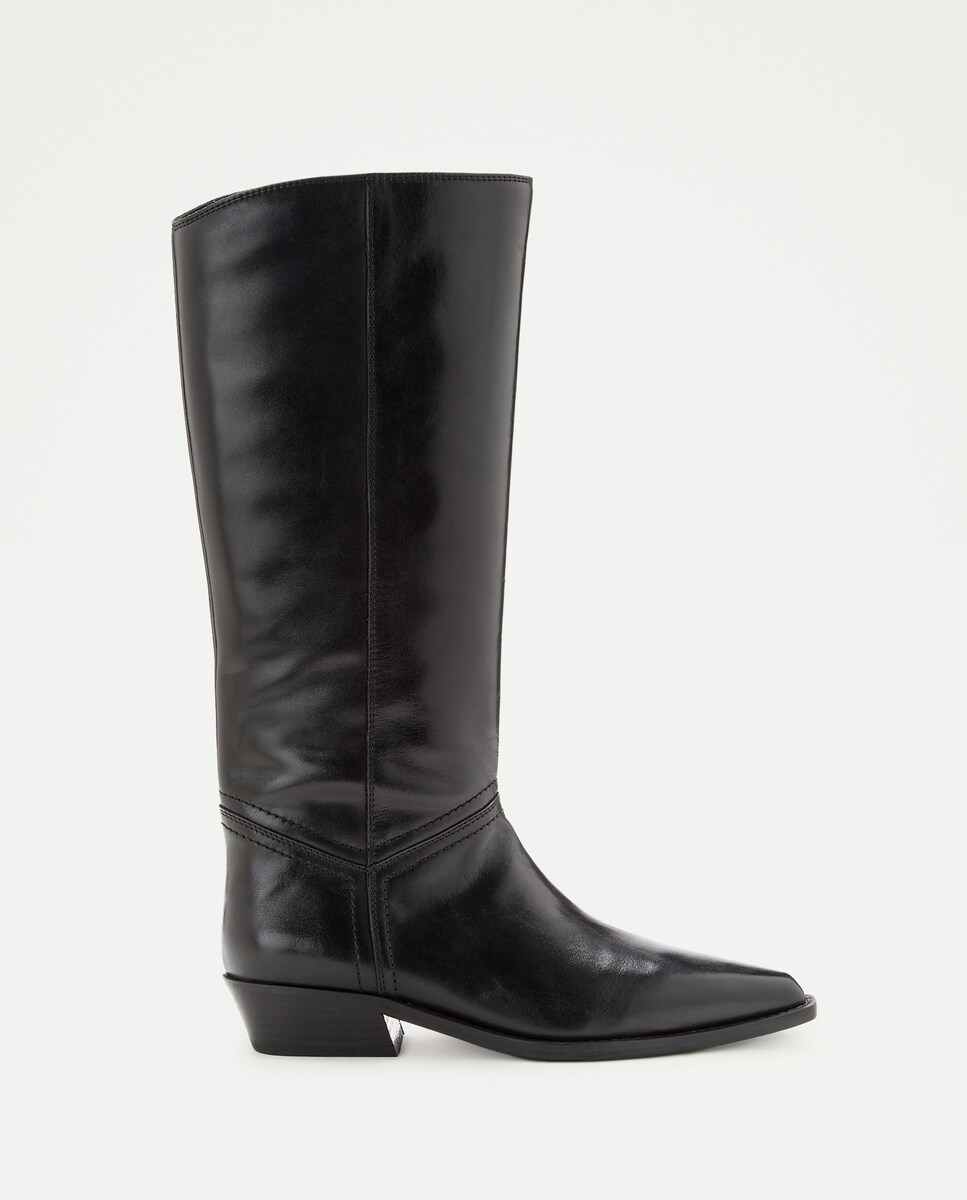 Imagen 0 de Botas planas de mujer estilo moderno Negro