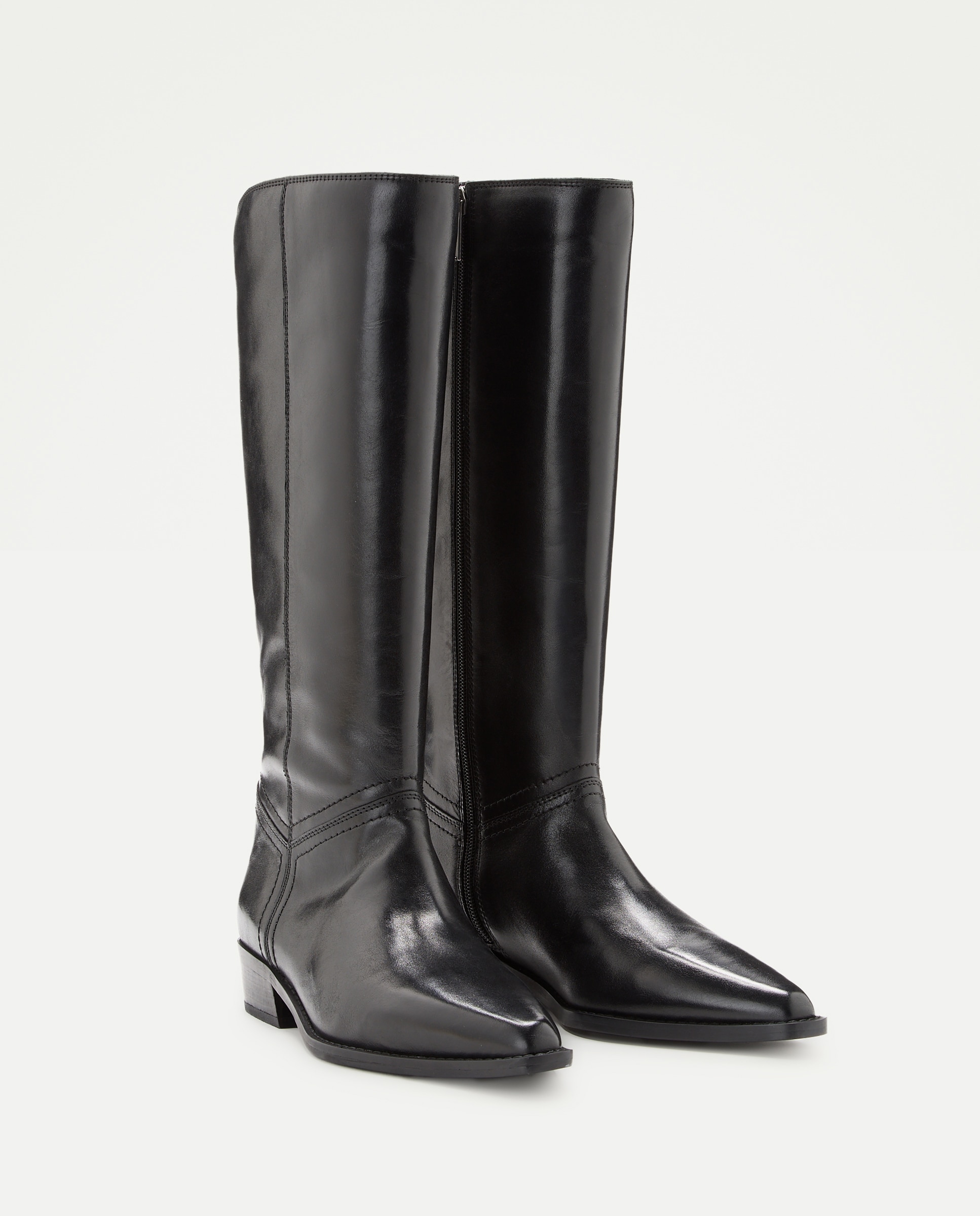 Botas Rasas Estilo Moderno Preto-2