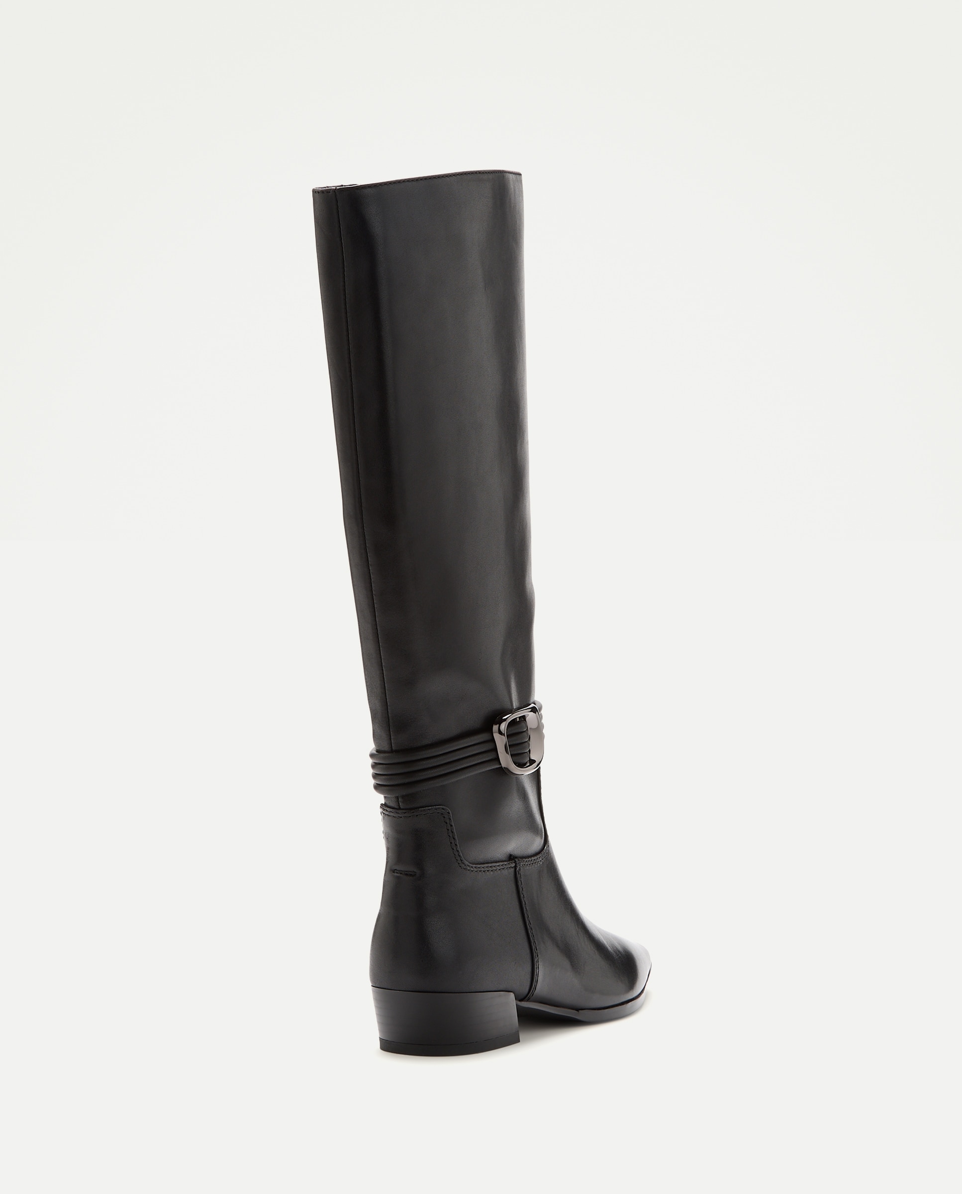 Botas de Salto Tipo Cowboy com Adorno Castanho-3