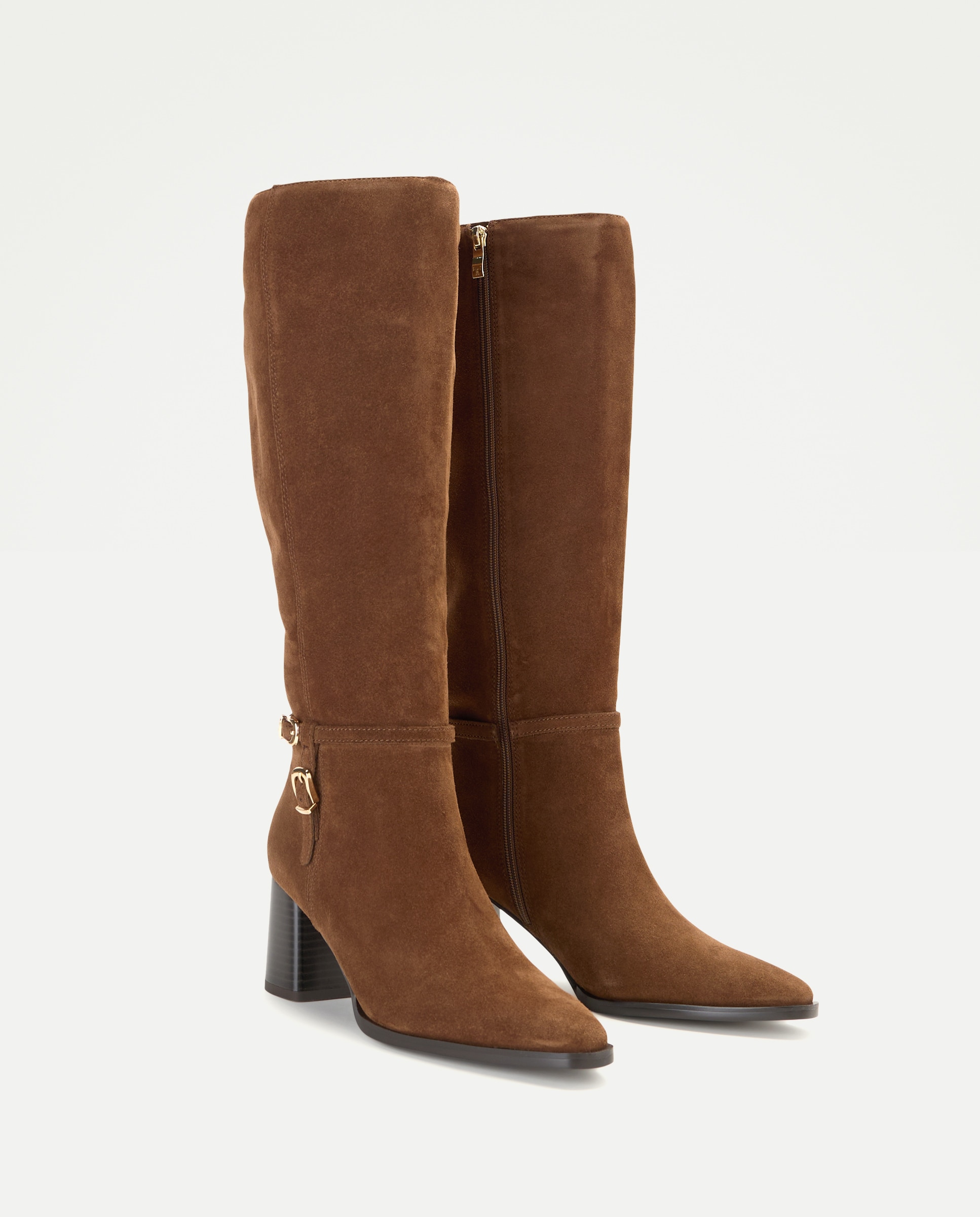 Botas de Salto com Fivela 730 Camel-2
