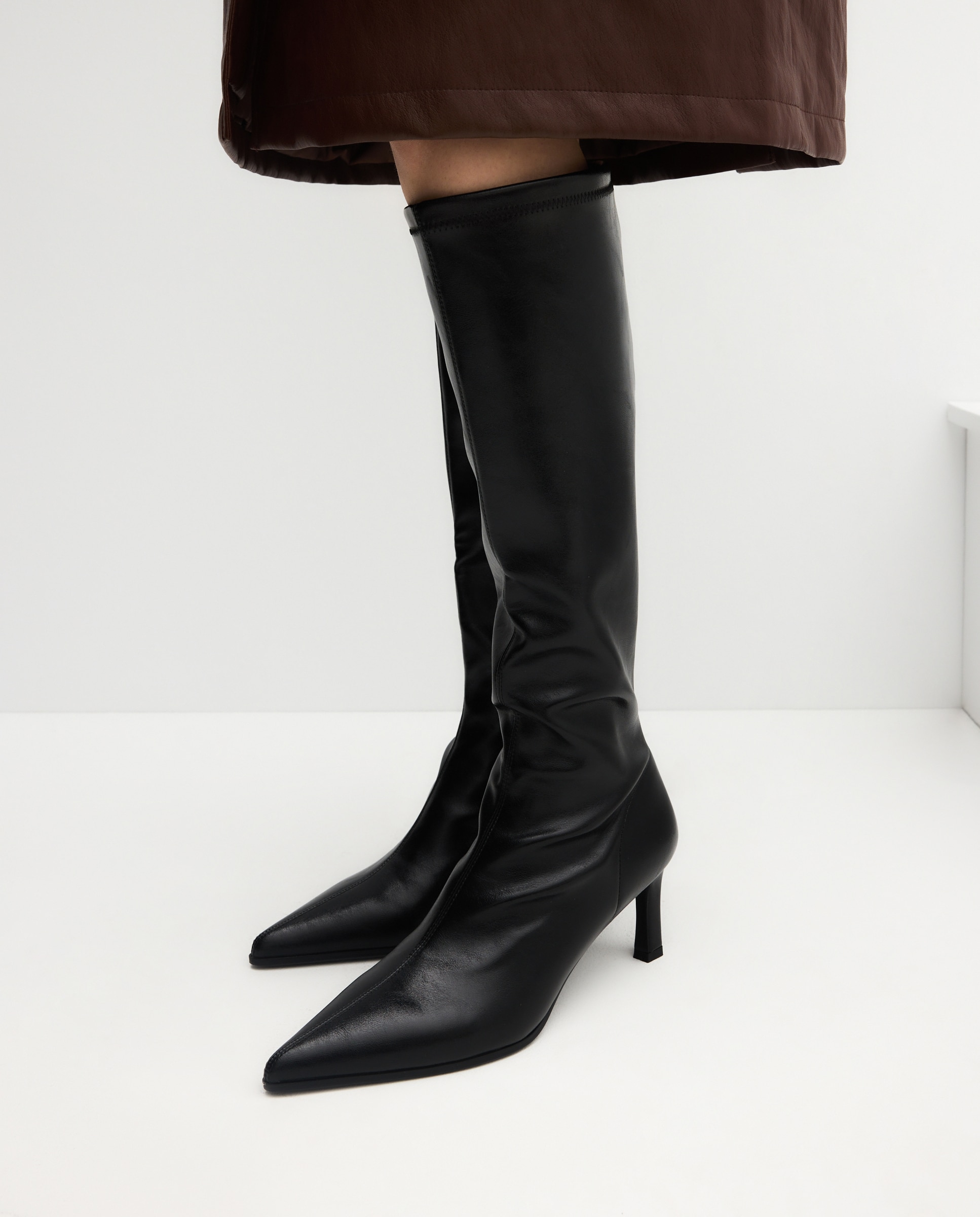 Bota tacón, elástica vestir tacon fino - Latouche - Negro Negro-5