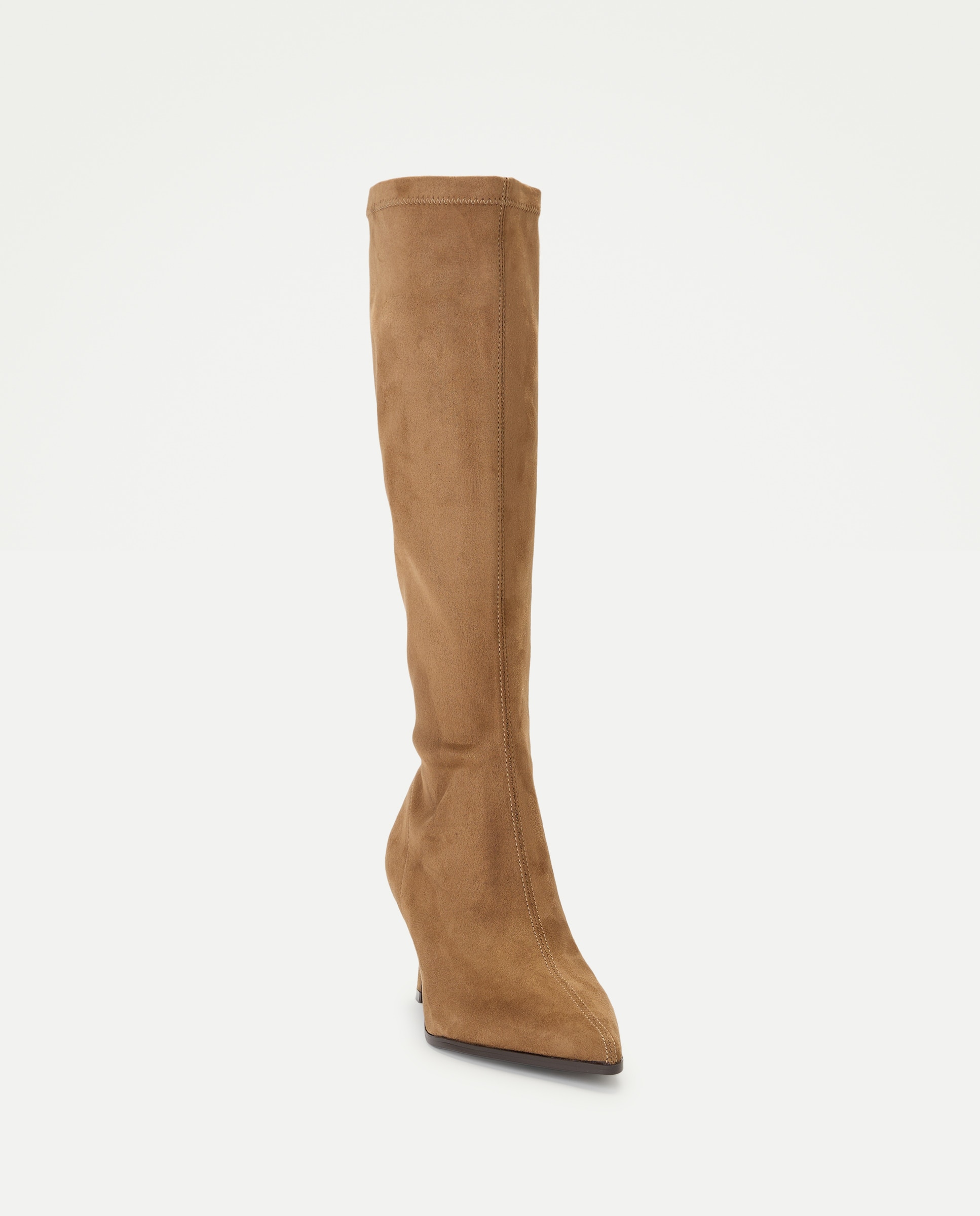 Botas Elásticas Clássicas com Salto Fino 730 Camel-4