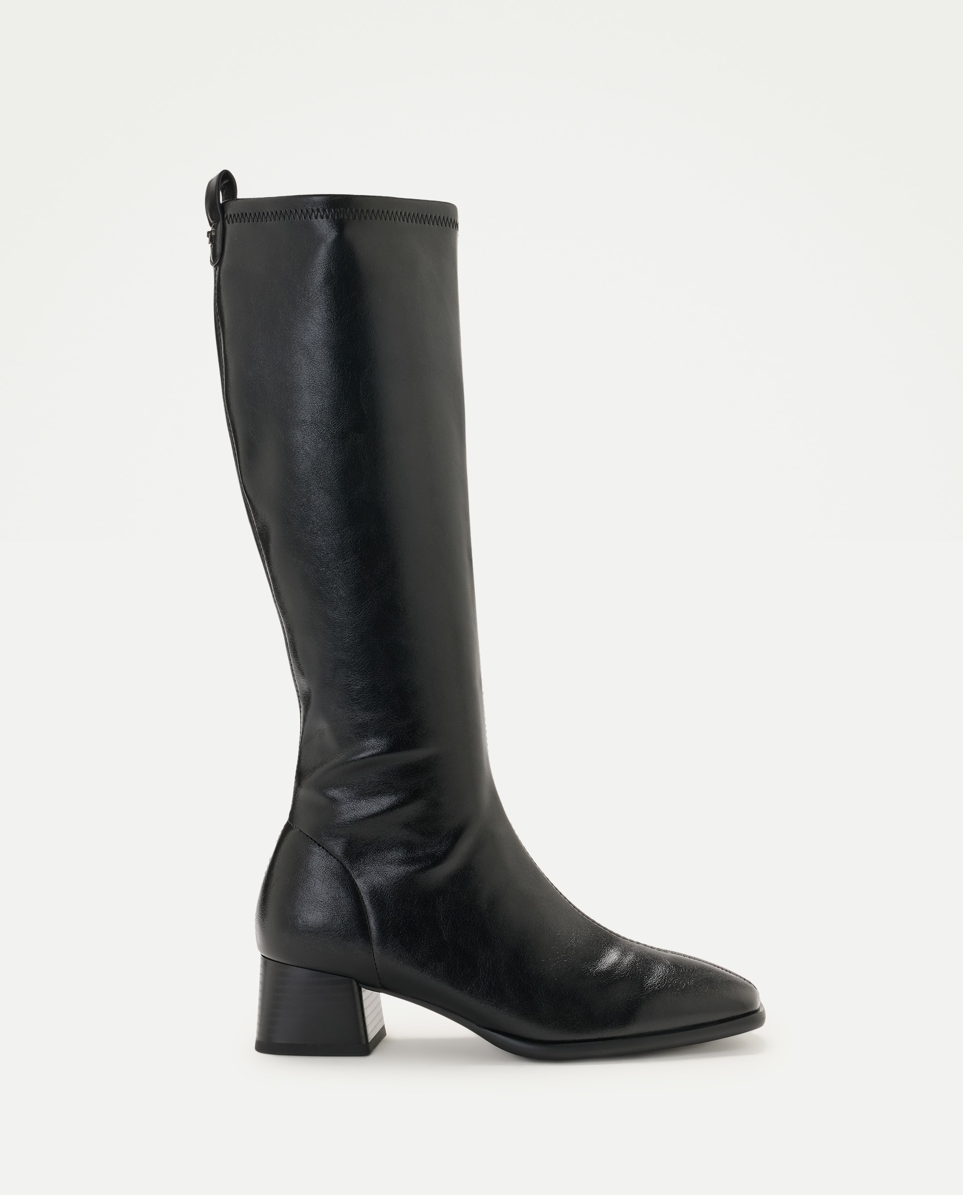 Bota tacón, elástica tacón medio - Latouche - Negro Negro-1