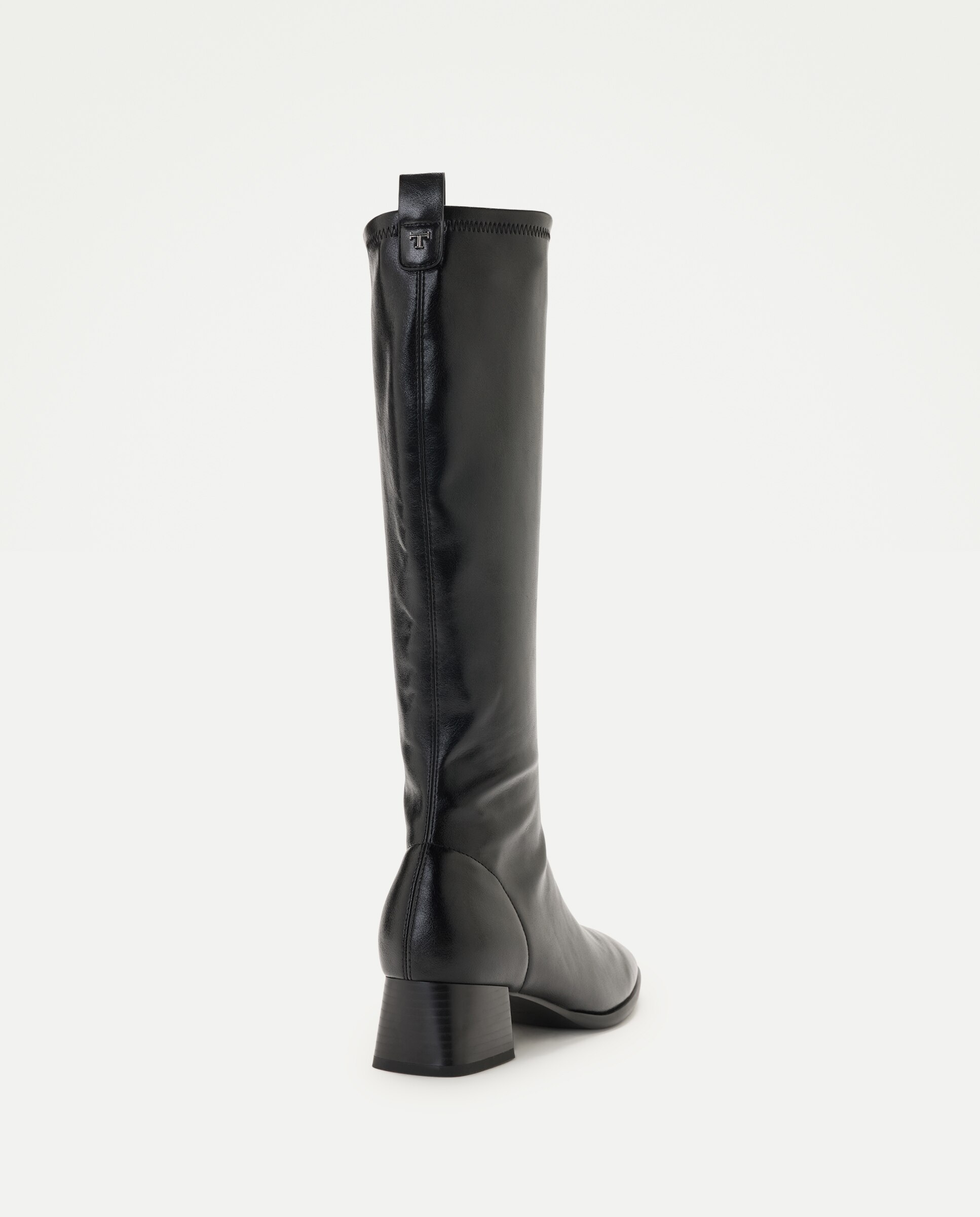 Bota tacón, elástica tacón medio - Latouche - Negro Negro-3