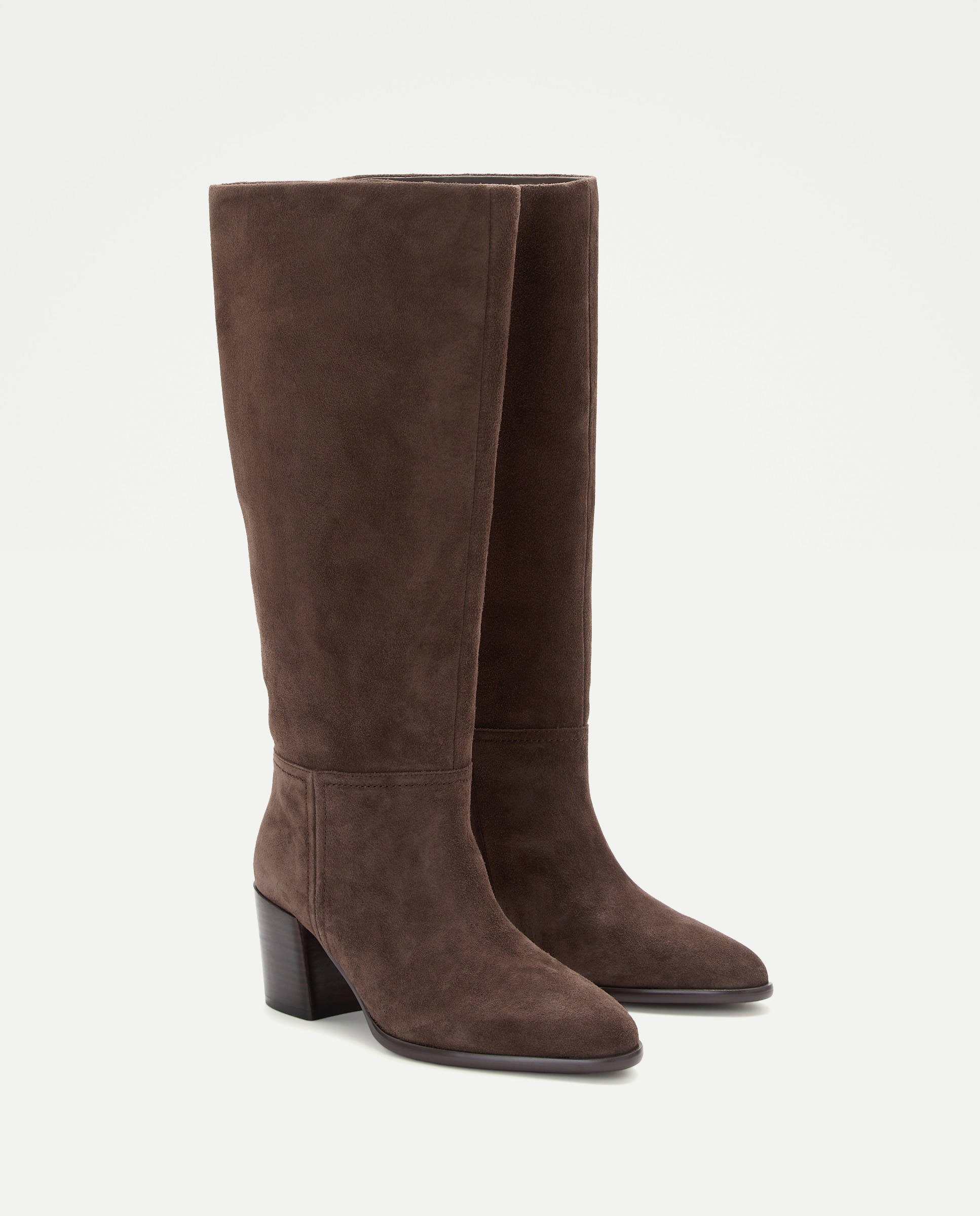 Botas Essencial em Croute com Salto Castanho-2
