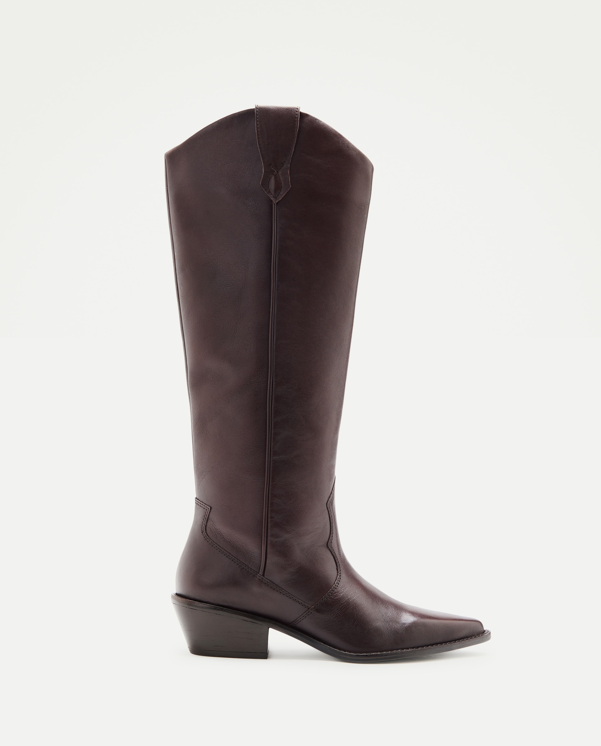 Bota tacón, campera alta piel - Latouche - Marrón Marrón-1