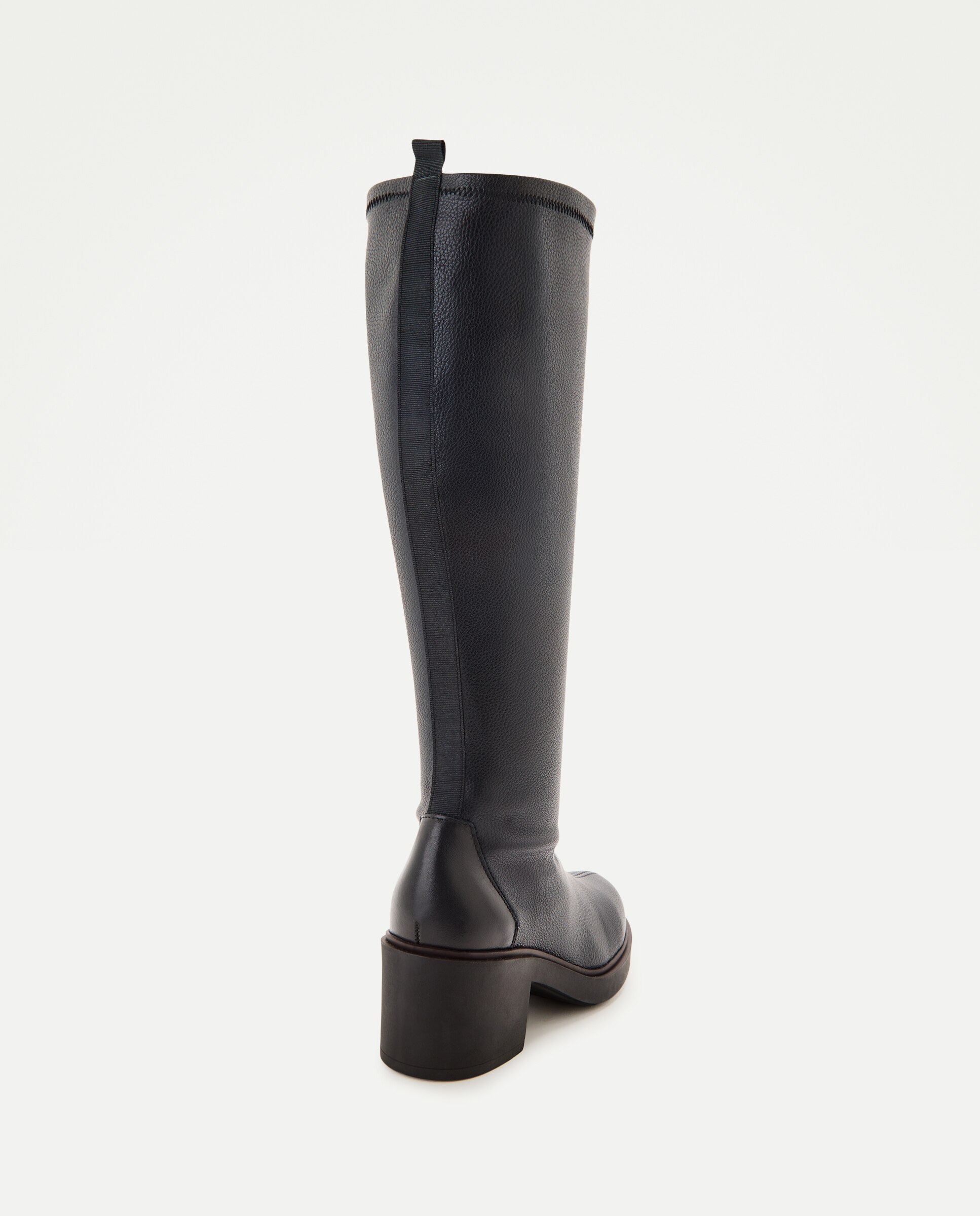Bota tacón cuña de mujer elástico - LT Comfort - Negro Negro-3
