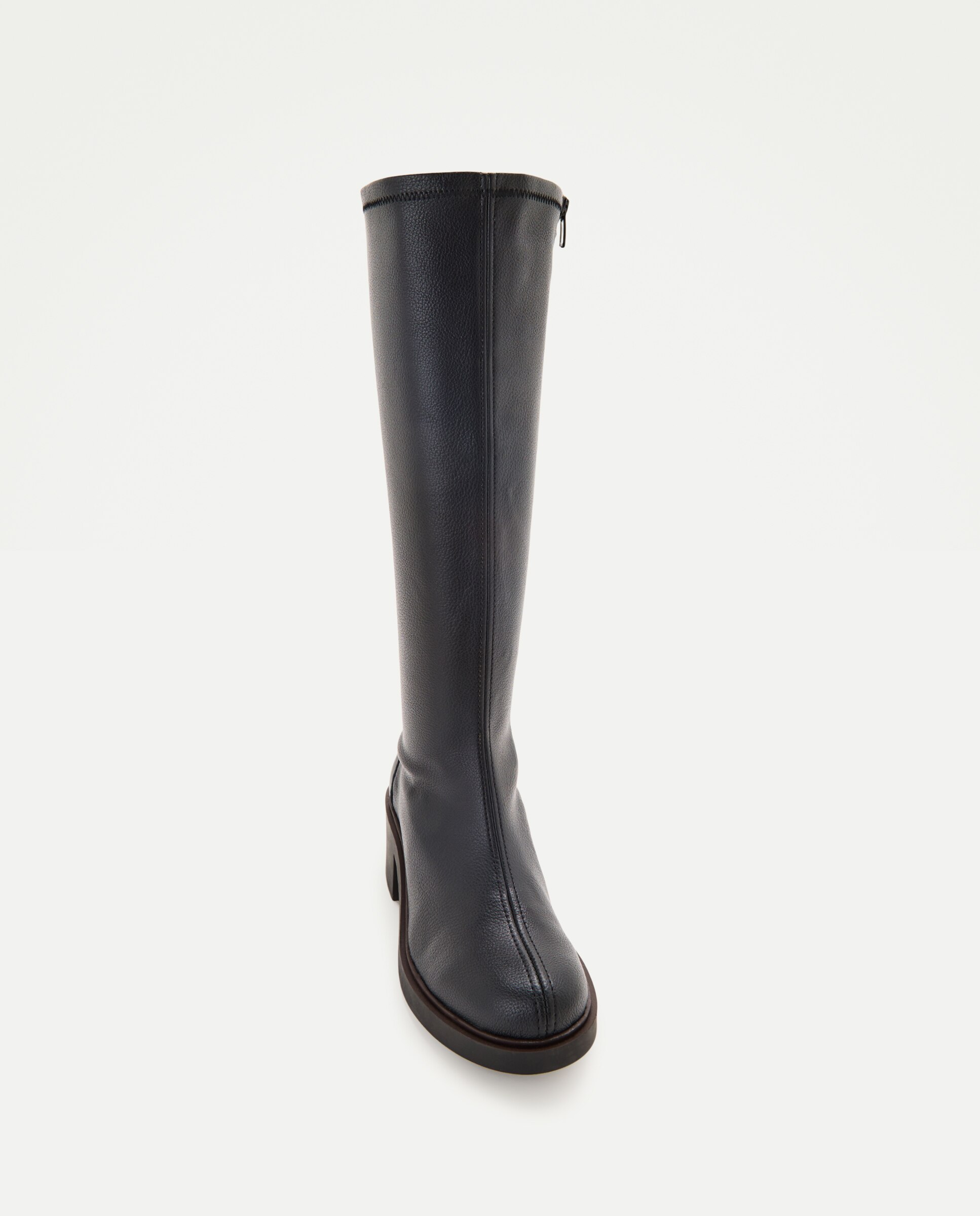 Bota tacón cuña de mujer elástico - LT Comfort - Negro Negro-4