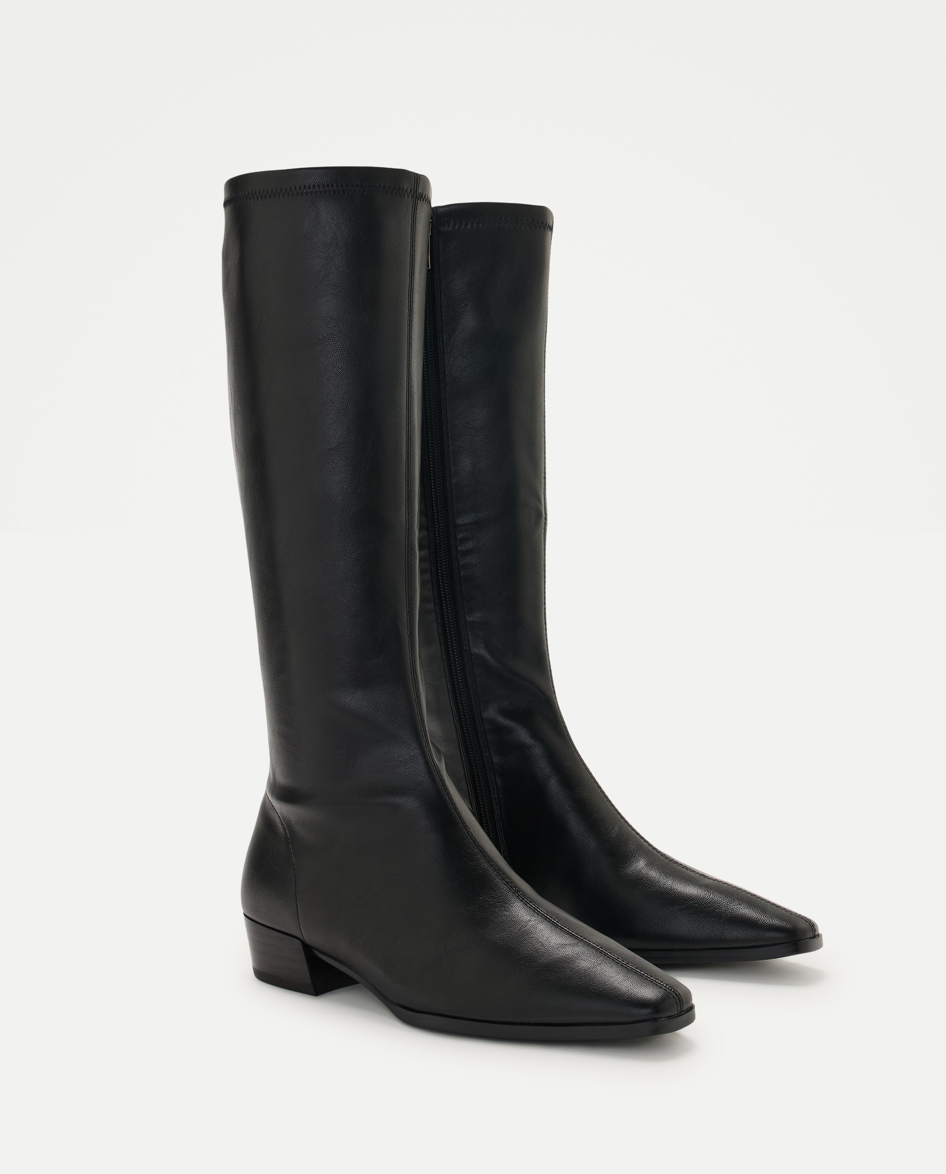 Botas Rasas Elásticas Preto-2