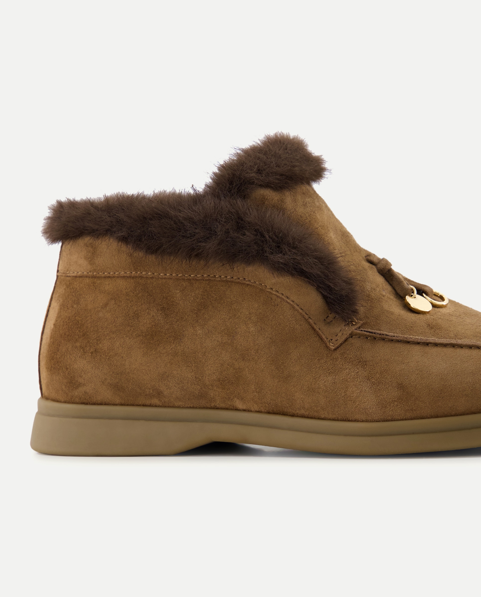 Botins Rasos com Adorno Castanho-5