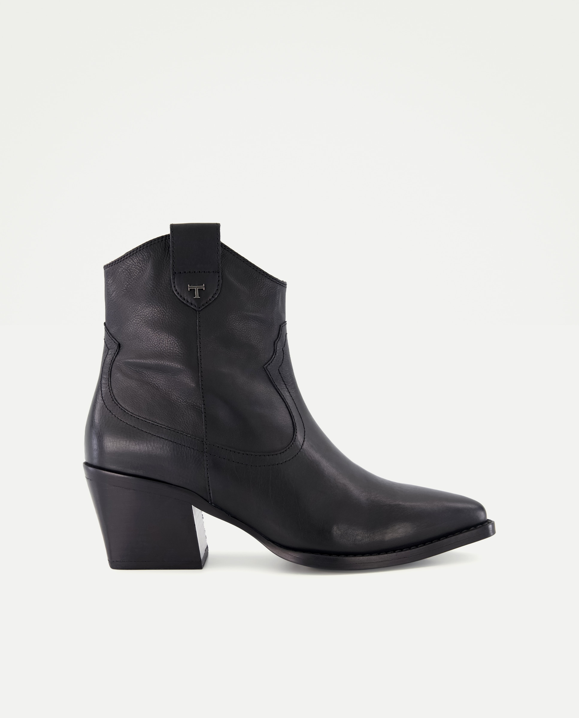 Botines de tacón de mujer estilo campero - Latouche - Negro Negro-1