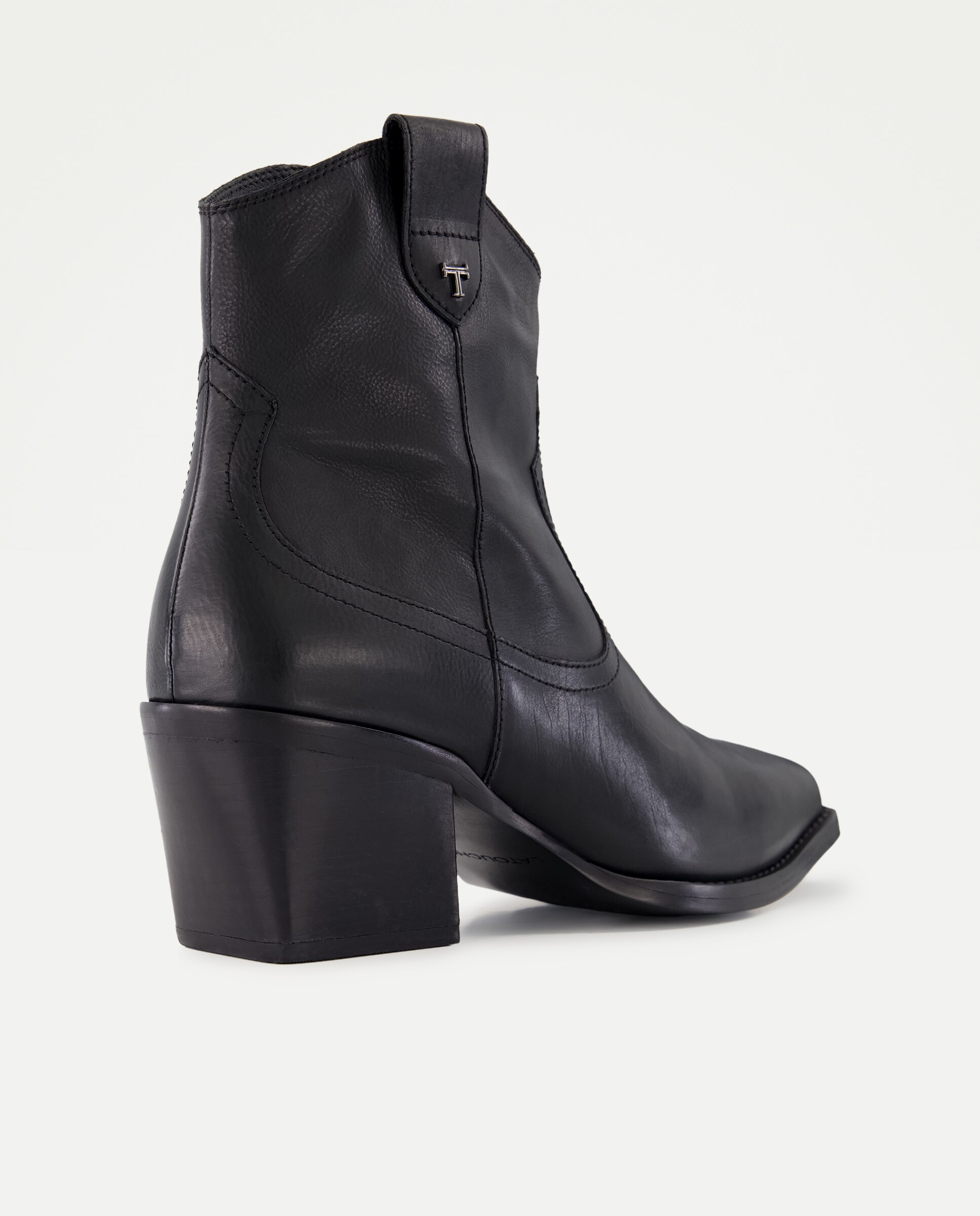 Botines de tacón de mujer estilo campero - Latouche - Negro Negro-3