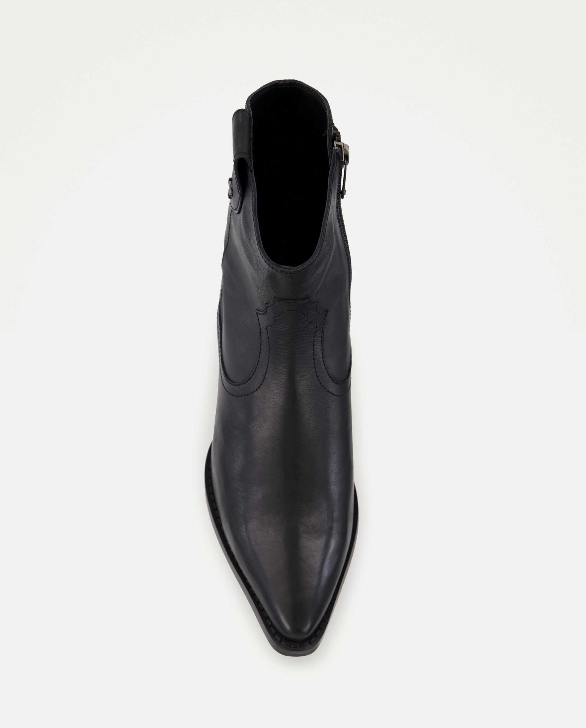 Botines de tacón de mujer estilo campero - Latouche - Negro Negro-4
