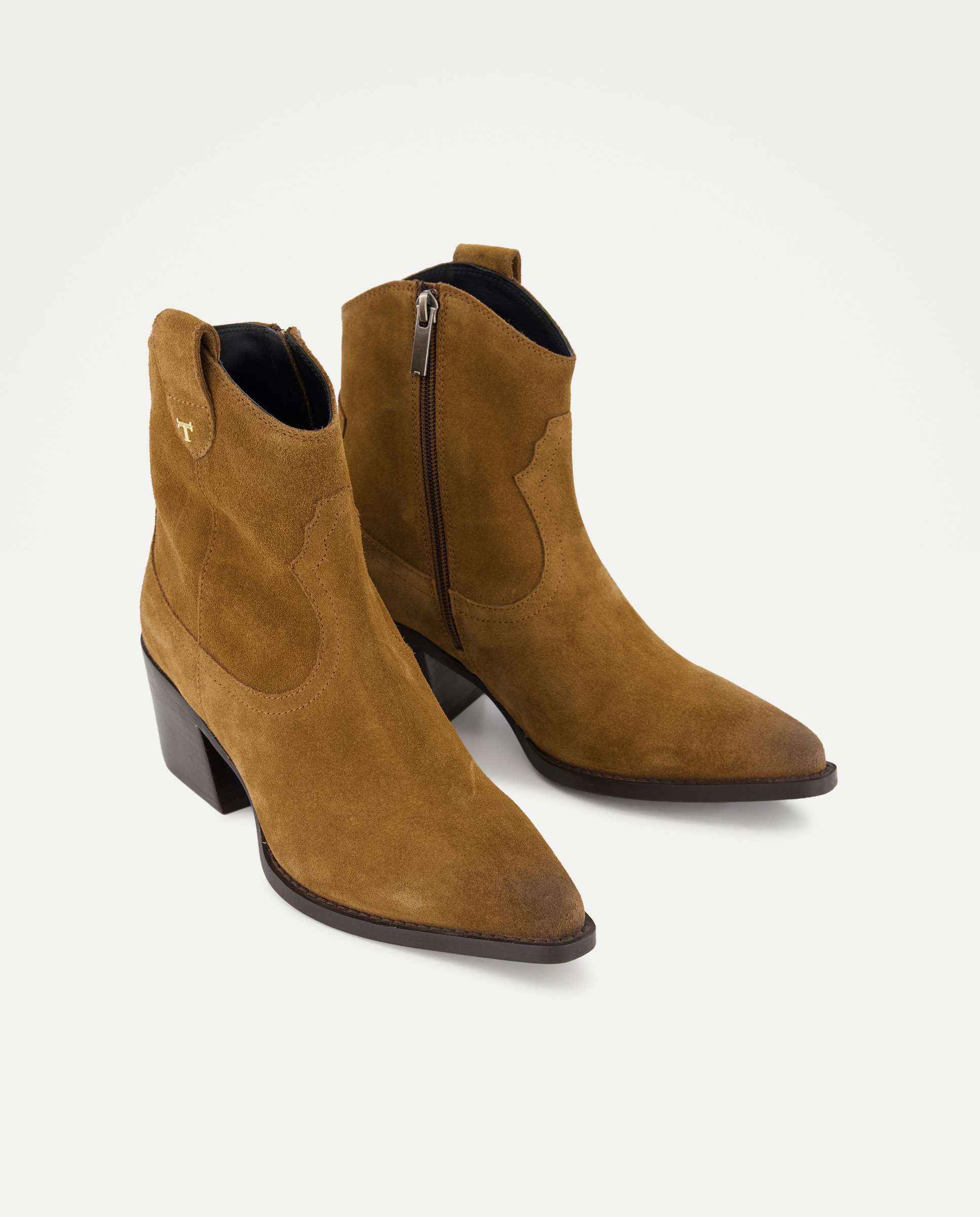 Botines de tacón de mujer estilo campero - Latouche - 730 Camel 730 Camel-2