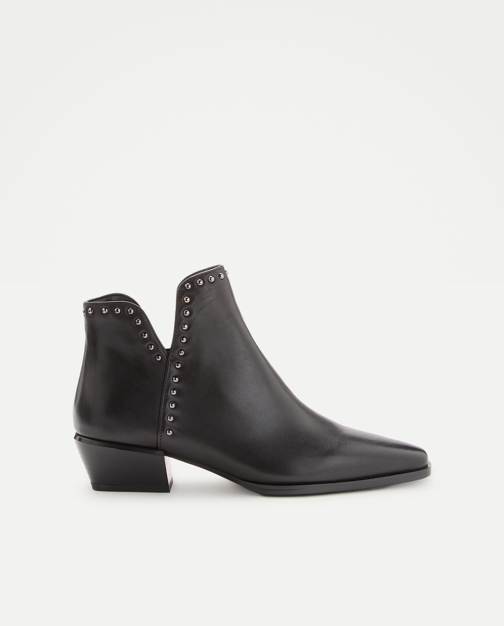 Botín tacón, abierto tachas - Latouche - Negro Negro-1
