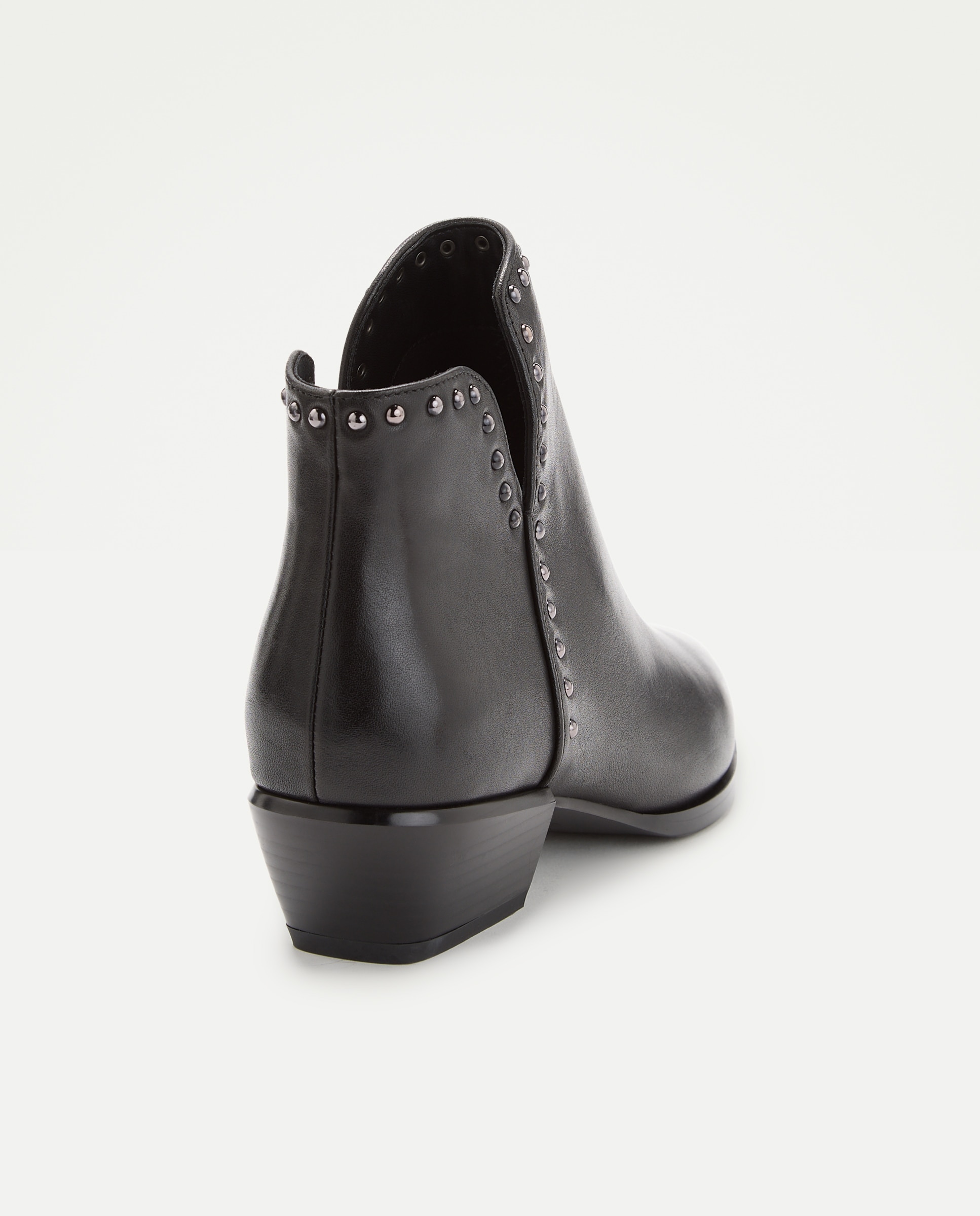 Botín tacón, abierto tachas - Latouche - Negro Negro-3