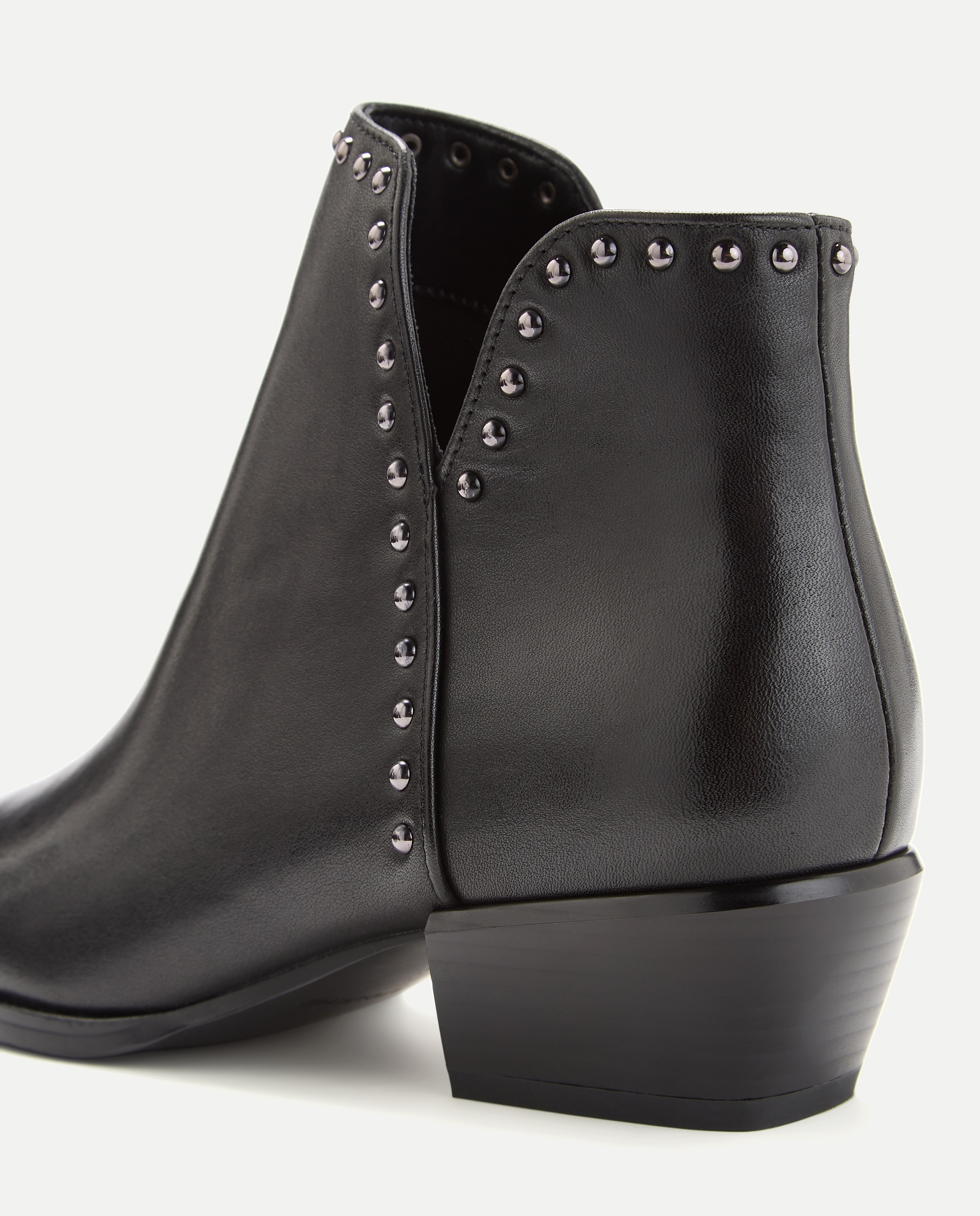 Botín tacón, abierto tachas - Latouche - Negro Negro-5