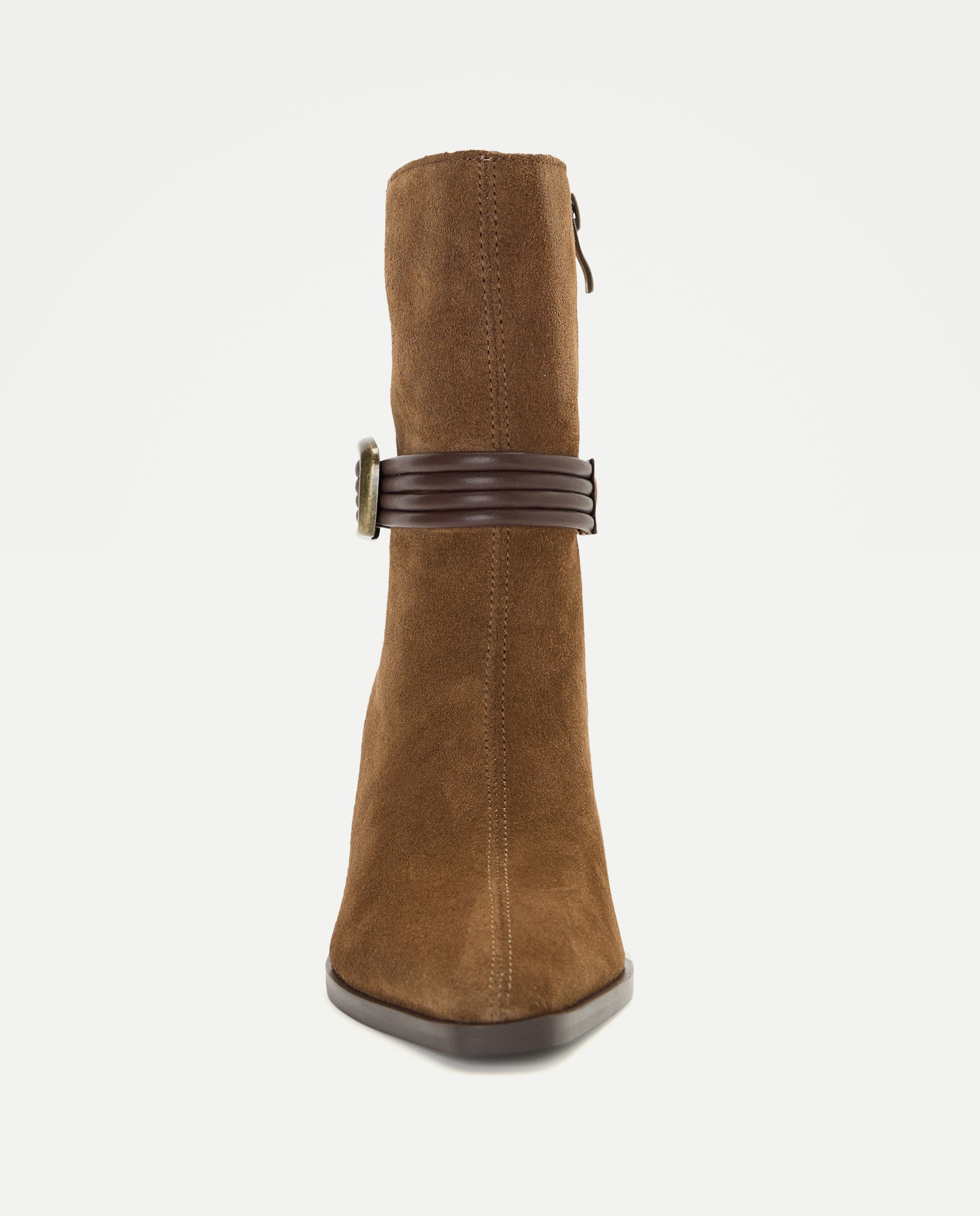Botas de Salto Tipo Cowboy com Adorno 740 Tabaco-4