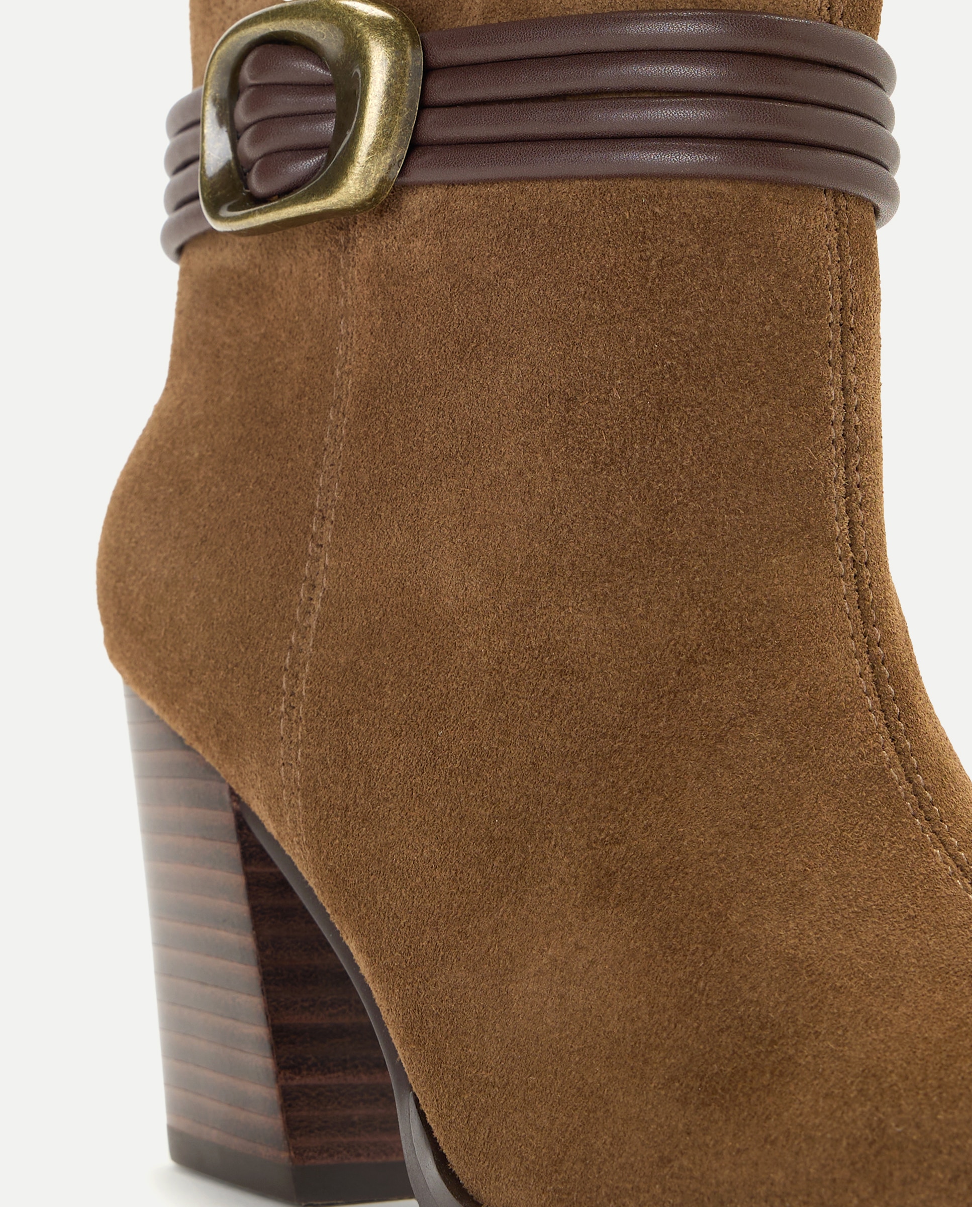 Botas de Salto Tipo Cowboy com Adorno 740 Tabaco-5
