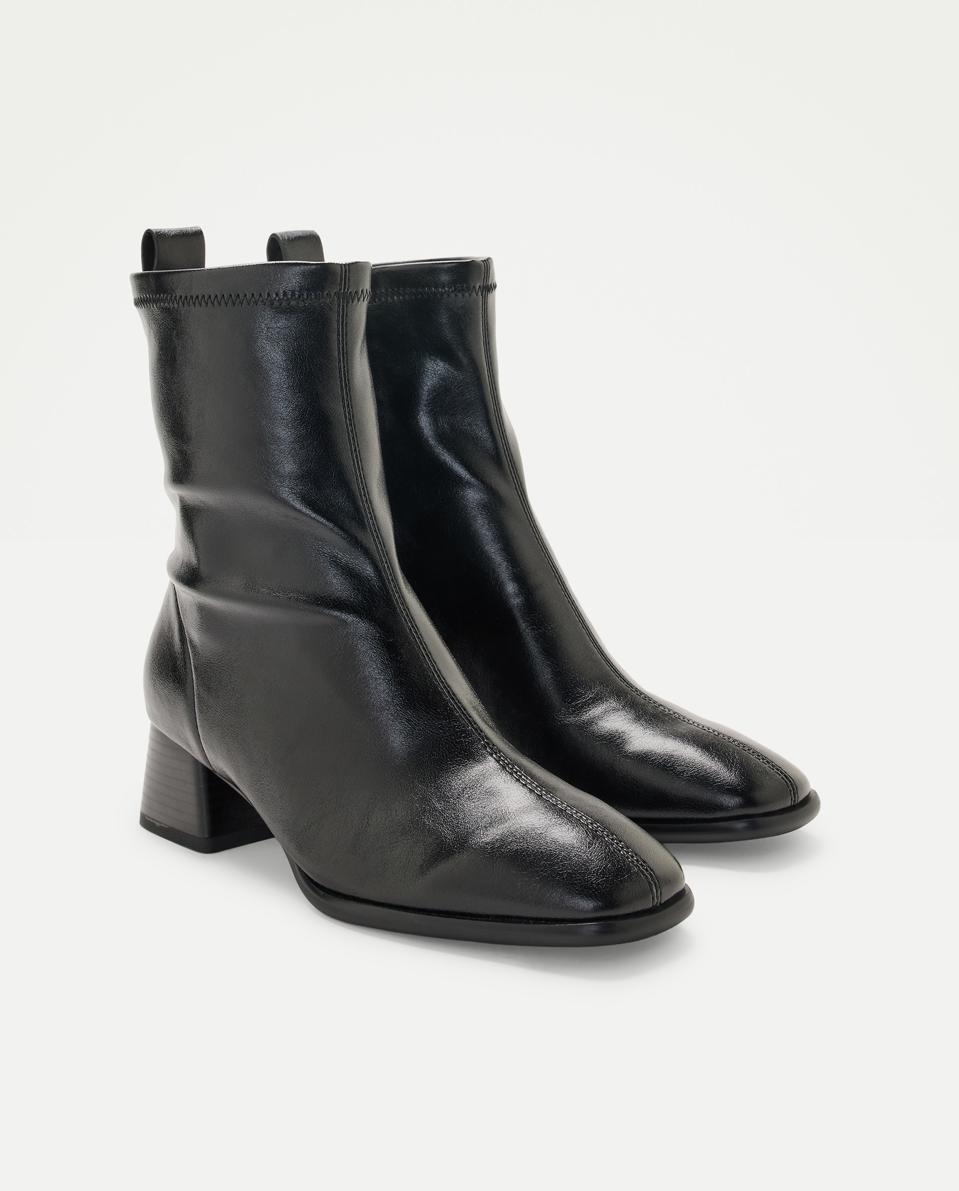 Botins Elásticos com Salto Médio 800 Preto-2