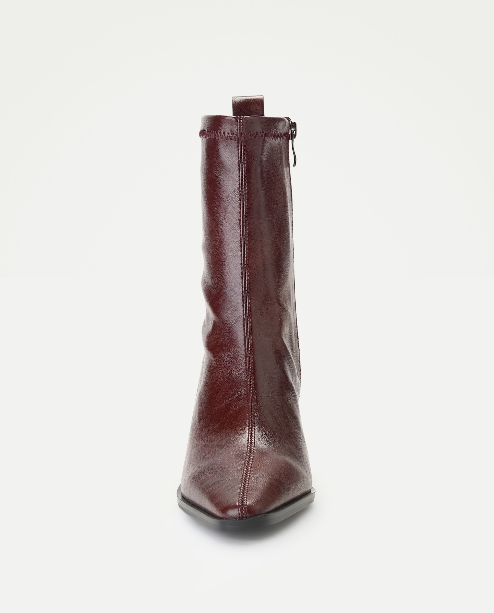 Botins Elásticos de Salto Tipo Cowboy Essential Bordeaux-4