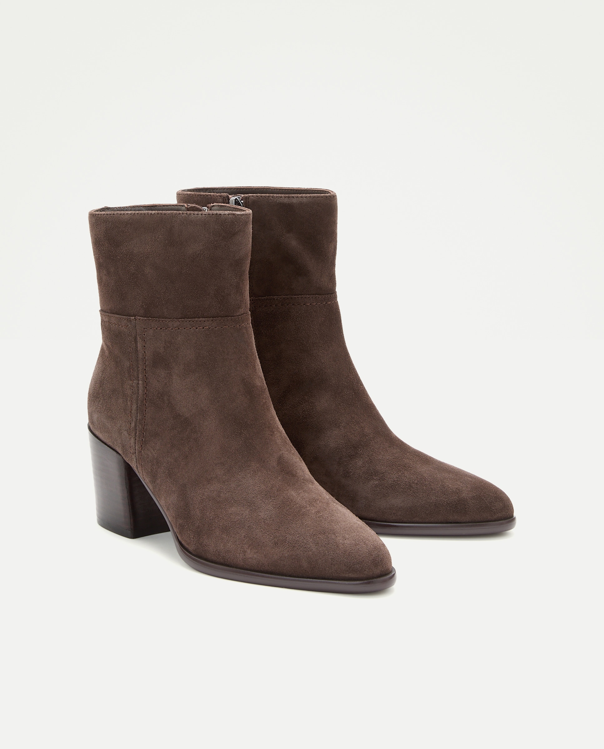 Botins Essencial em Croute com Salto Castanho-2