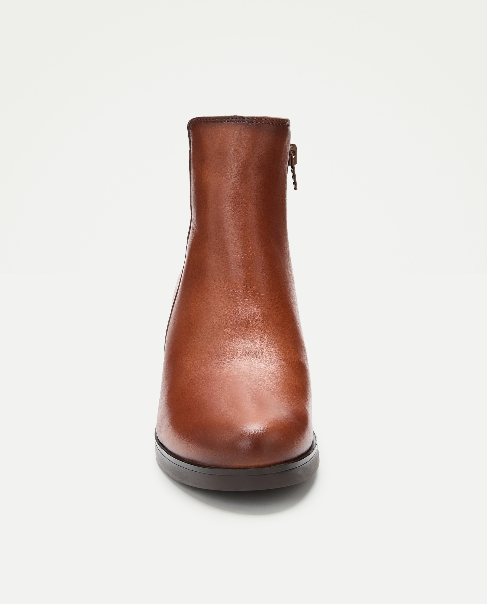 Botins de Salto Lisos Essenciais em Pele Bovina 730 Camel-4
