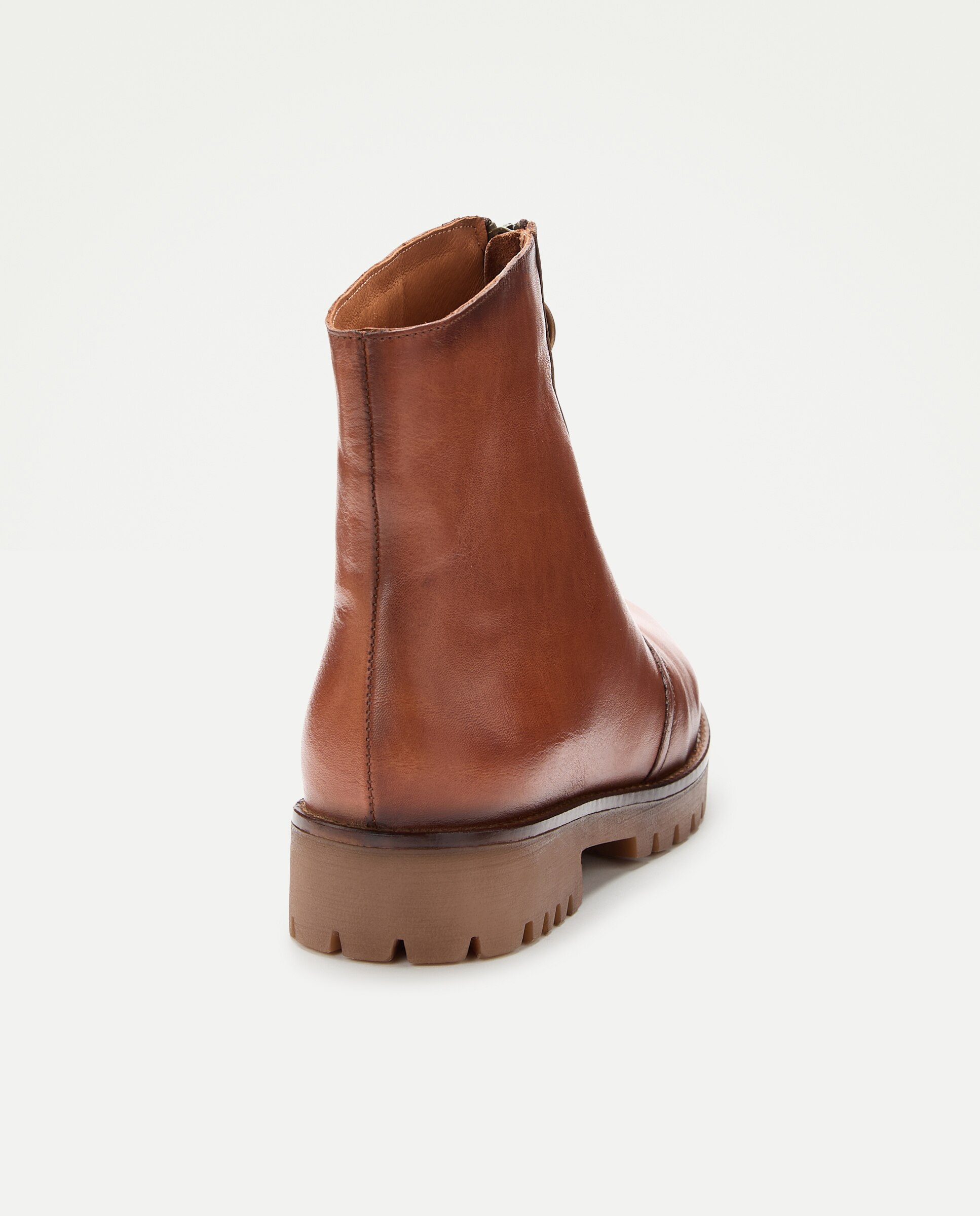 Botins de Salto com Fecho de Correr Central 730 Camel-3