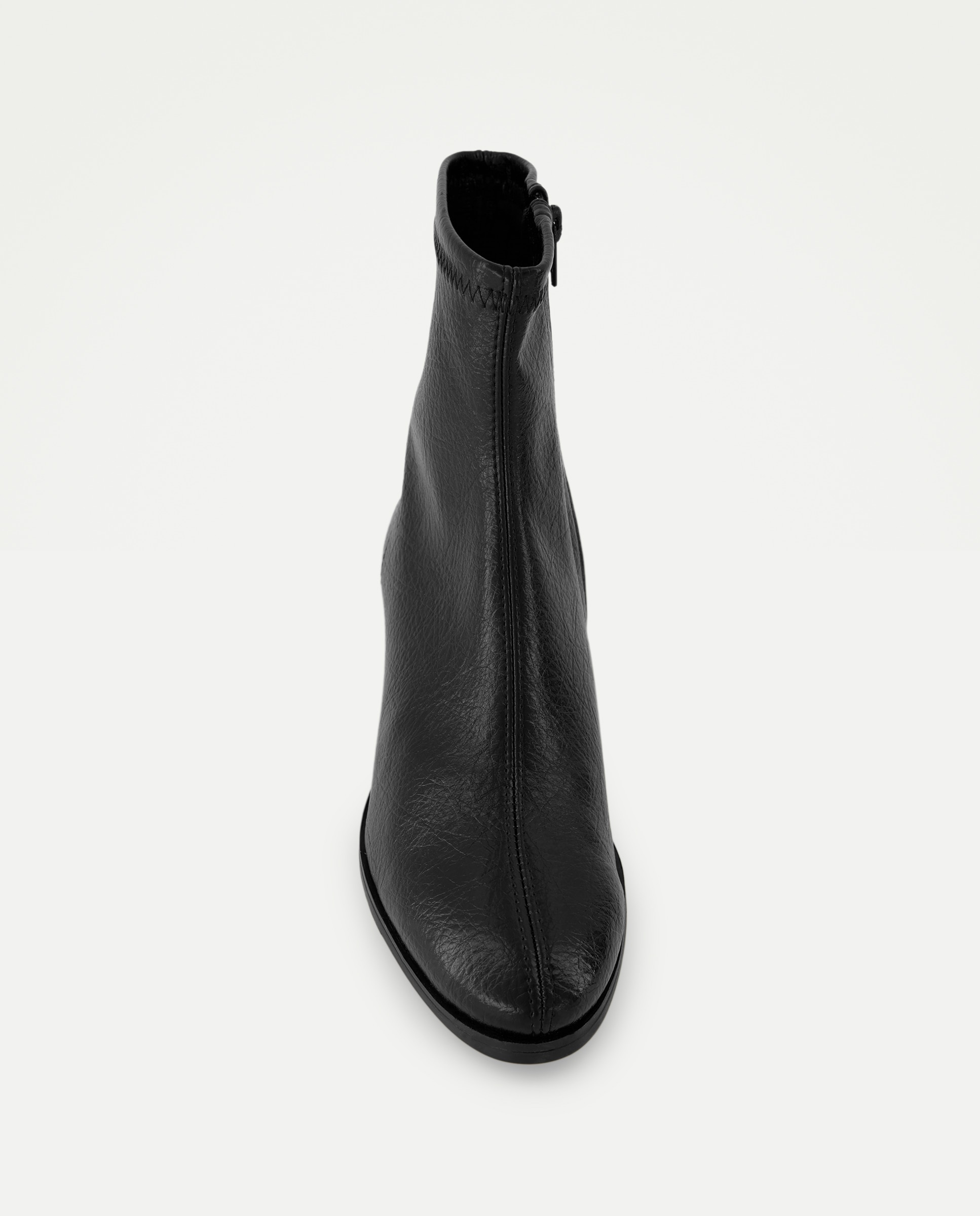 Botins de Tacão Elástico Preto-4