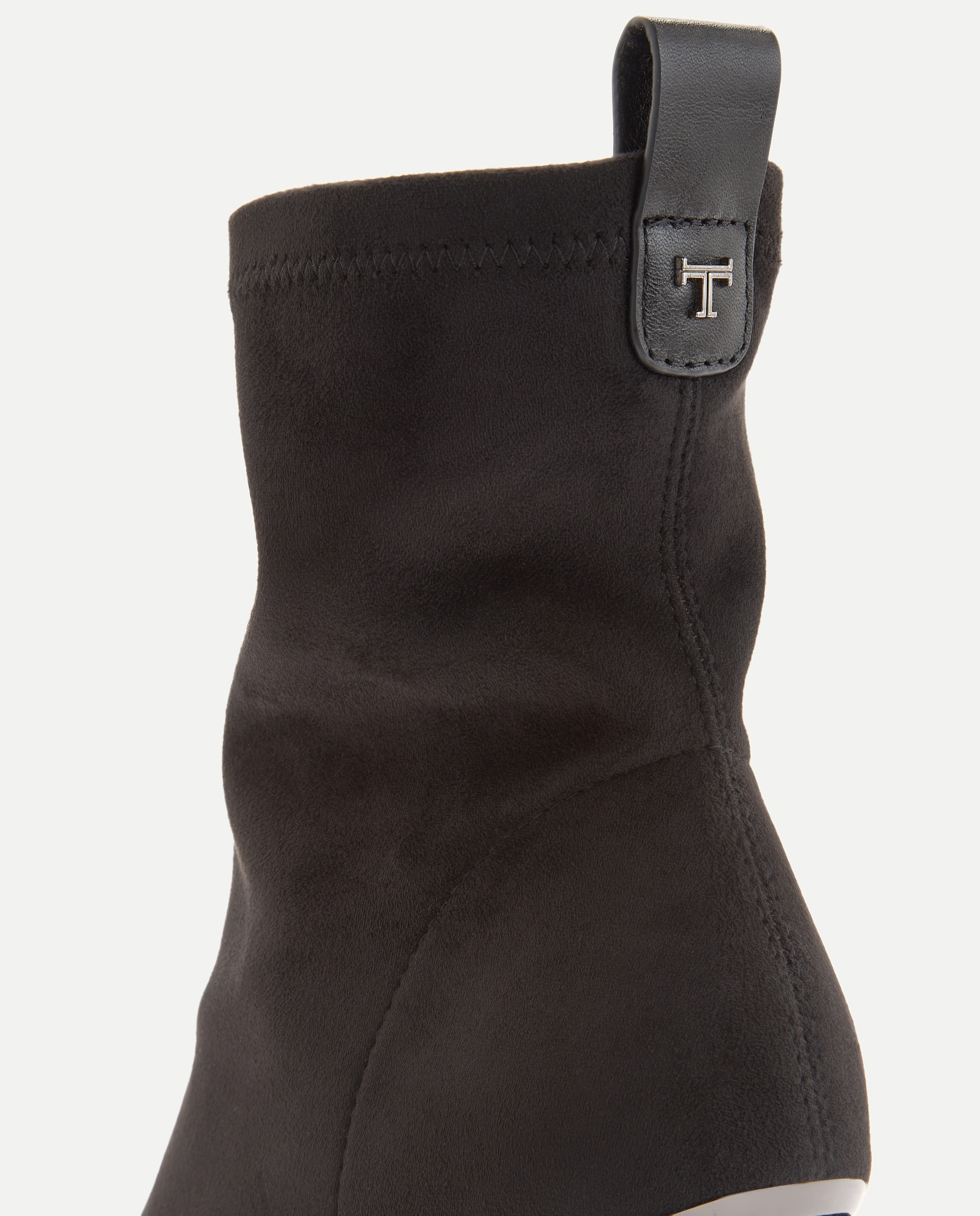 Botins de Salto Elásticos com Salto Alto Preto-5