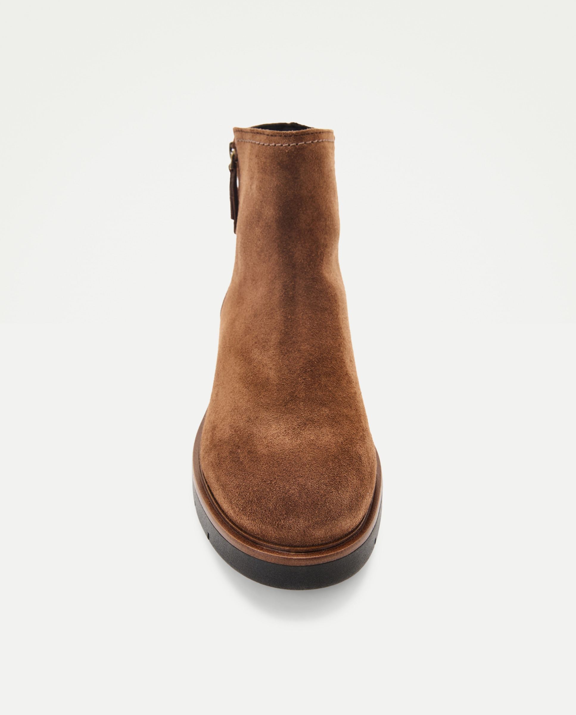 Botins Rasos com Fecho de Correr Lateral 740 Tabaco-4